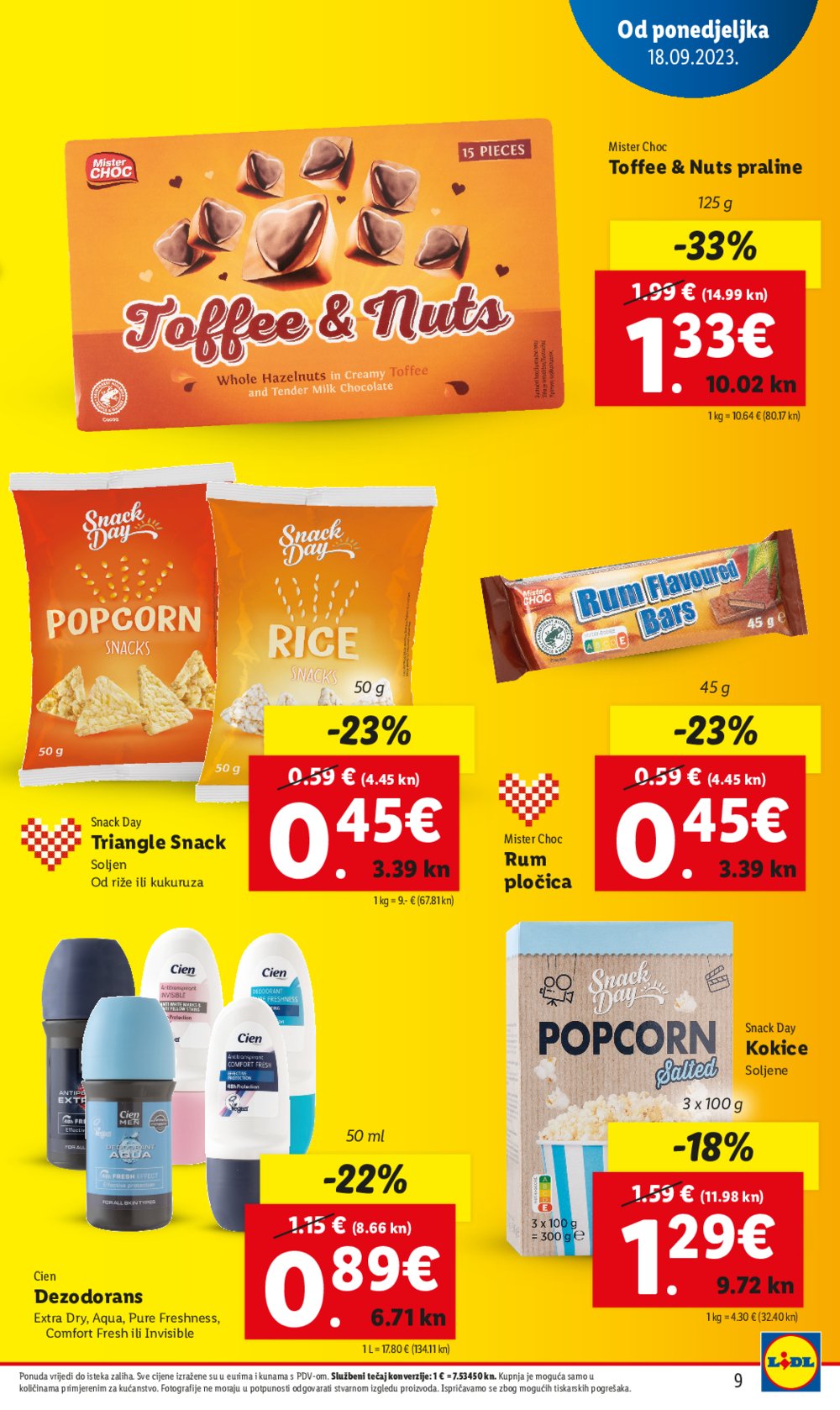 Lidl katalog Trajno snižavamo cijene 25.09.-01.10.2023.