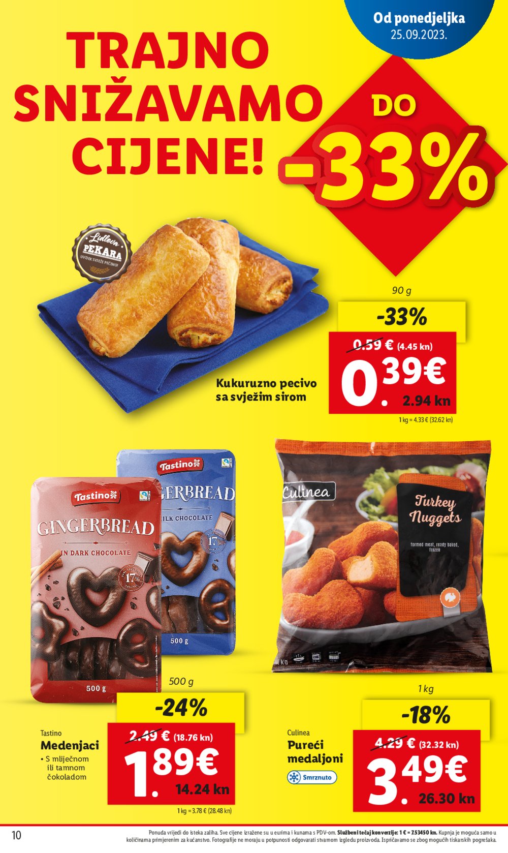Lidl katalog Trajno snižavamo cijene 25.09.-01.10.2023.