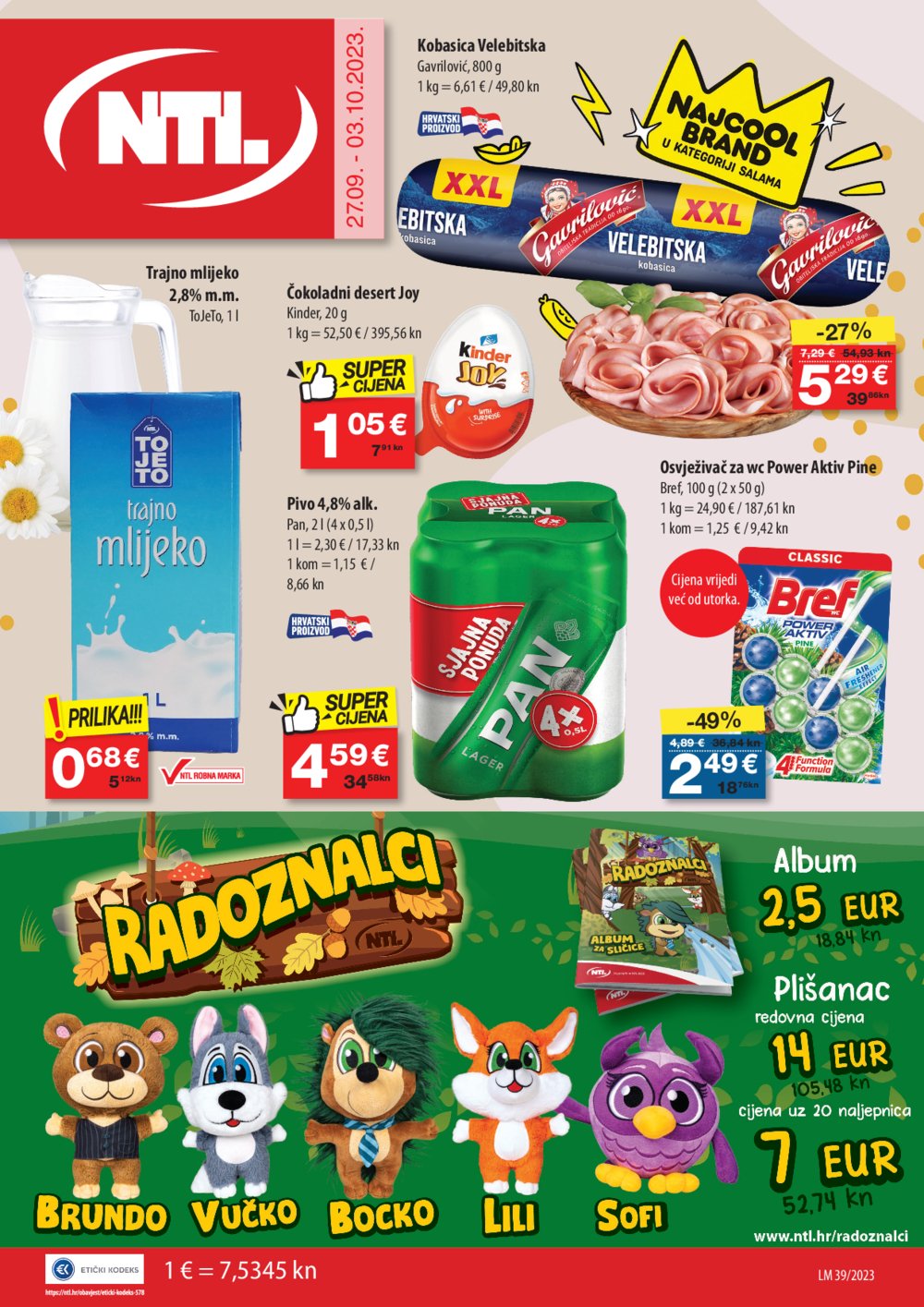 NTL katalog Akcija 27.09.-03.10.2023. Soblinec, Duga Resa, Zagreb, Krapina, Sesvete, Varaždin, Vidovec
