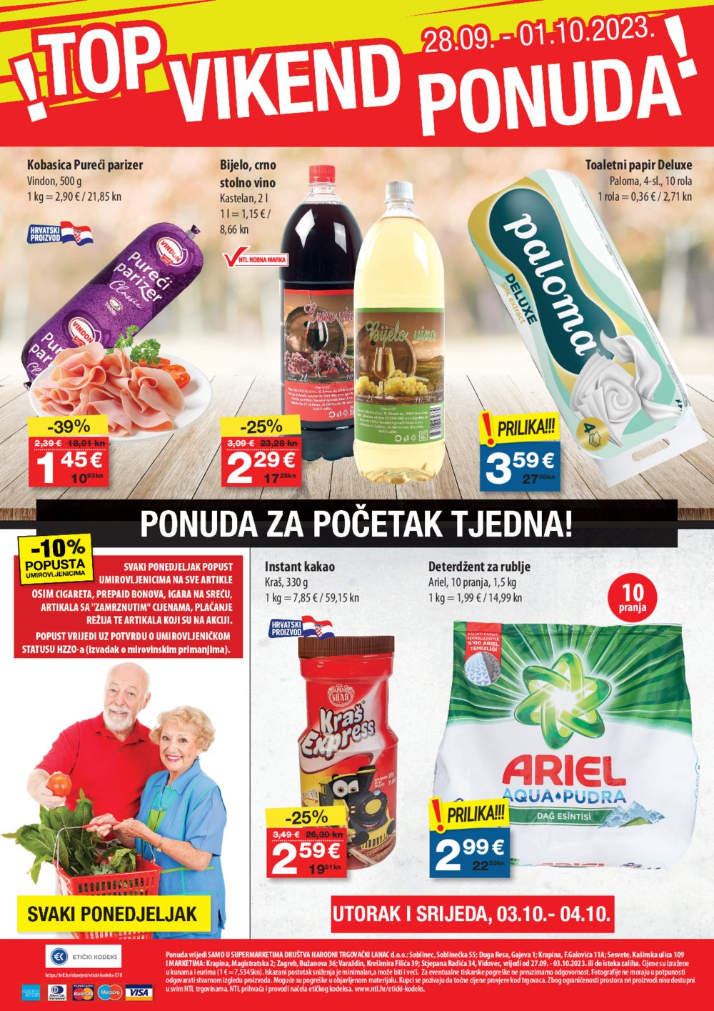 NTL katalog Akcija 27.09.-03.10.2023. Soblinec, Duga Resa, Zagreb, Krapina, Sesvete, Varaždin, Vidovec