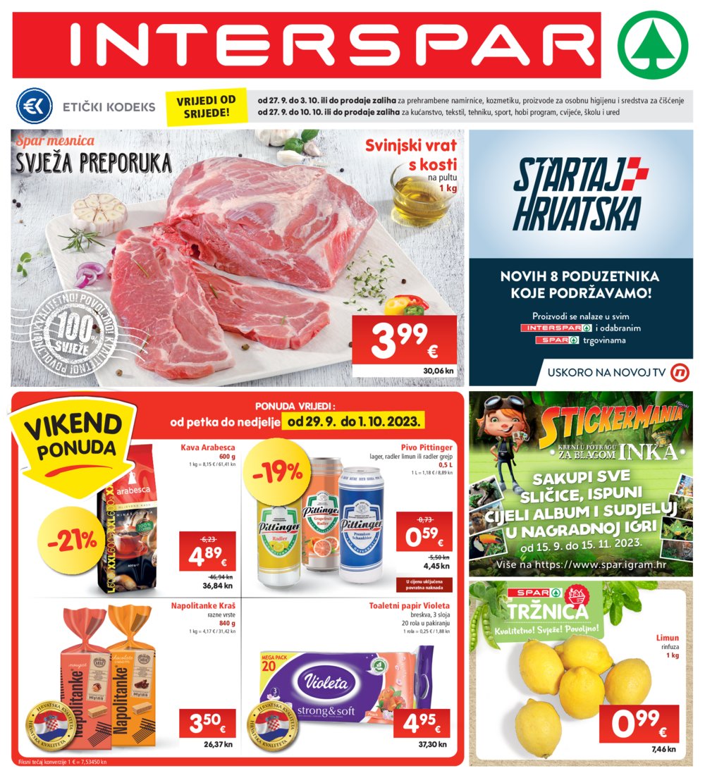 INTERSPAR katalog Akcija 27.09.-03.10.2023.