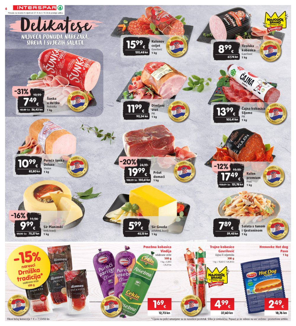 INTERSPAR katalog Akcija 27.09.-03.10.2023.
