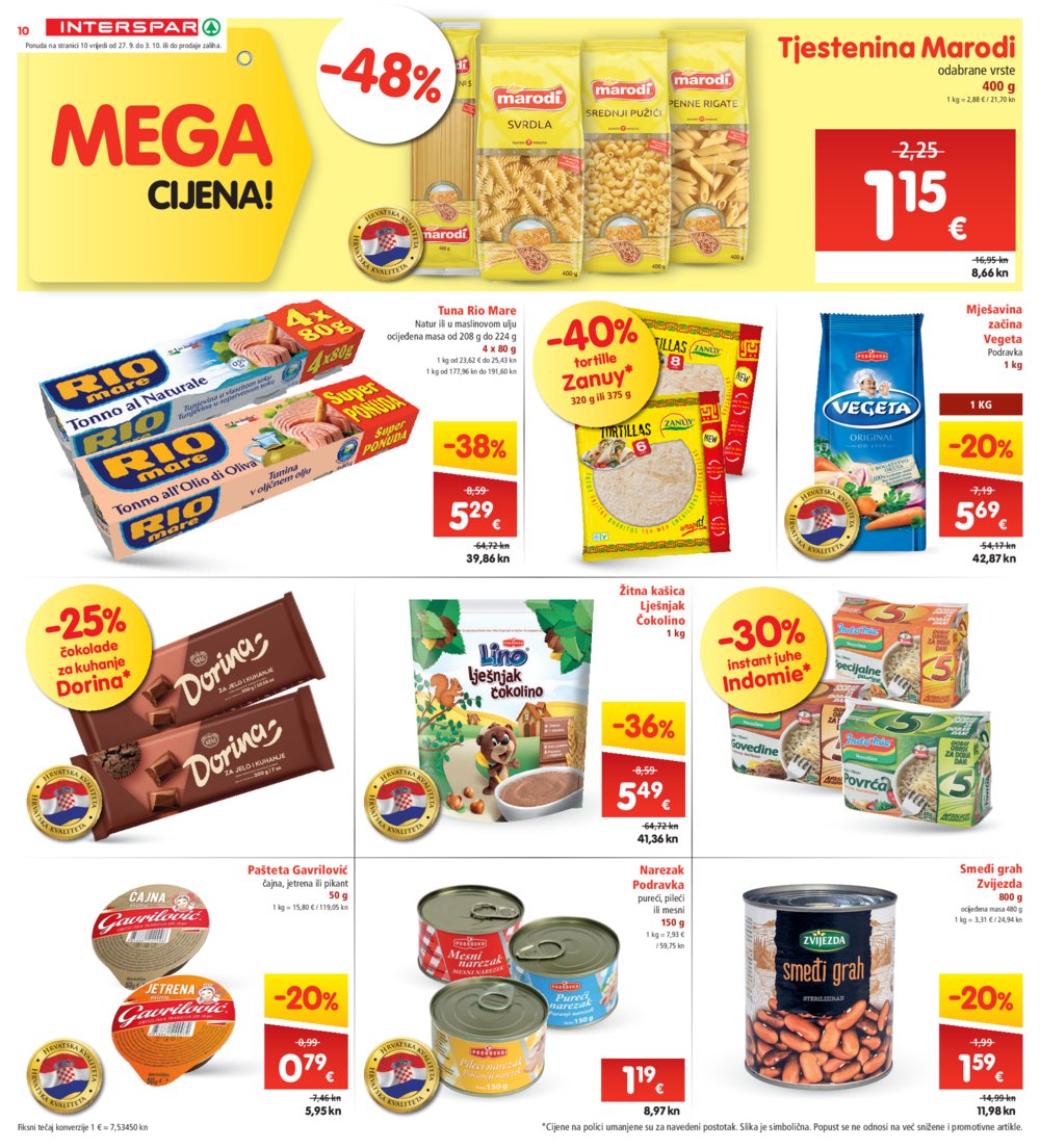 INTERSPAR katalog Akcija 27.09.-03.10.2023.