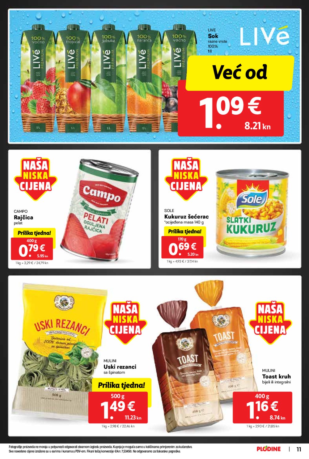 Plodine katalog Otvorenje supermarketa Beli Manastir 27.09.-03.10.2023.
