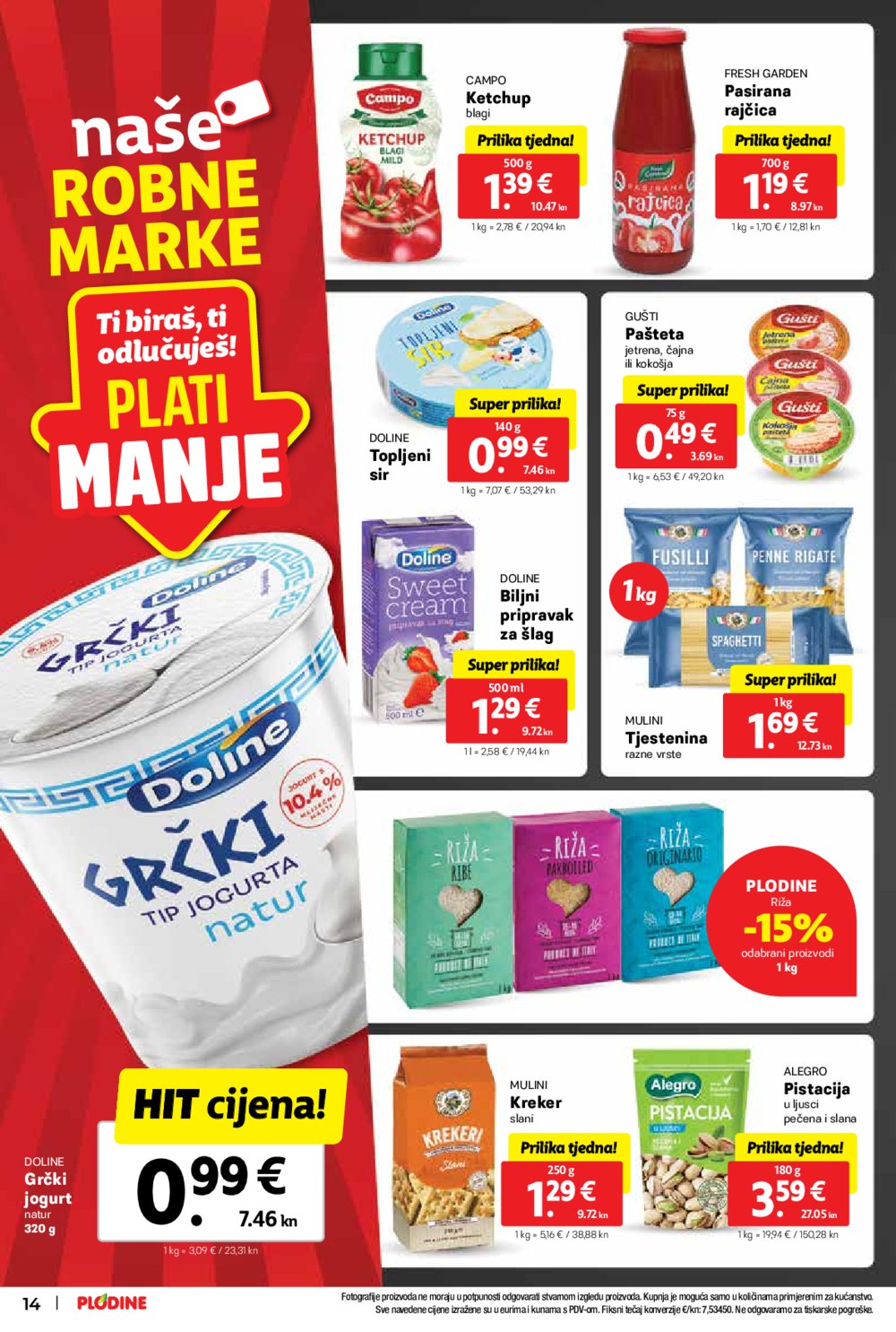 Plodine katalog Otvorenje supermarketa Kali 27.09.-03.10.2023.