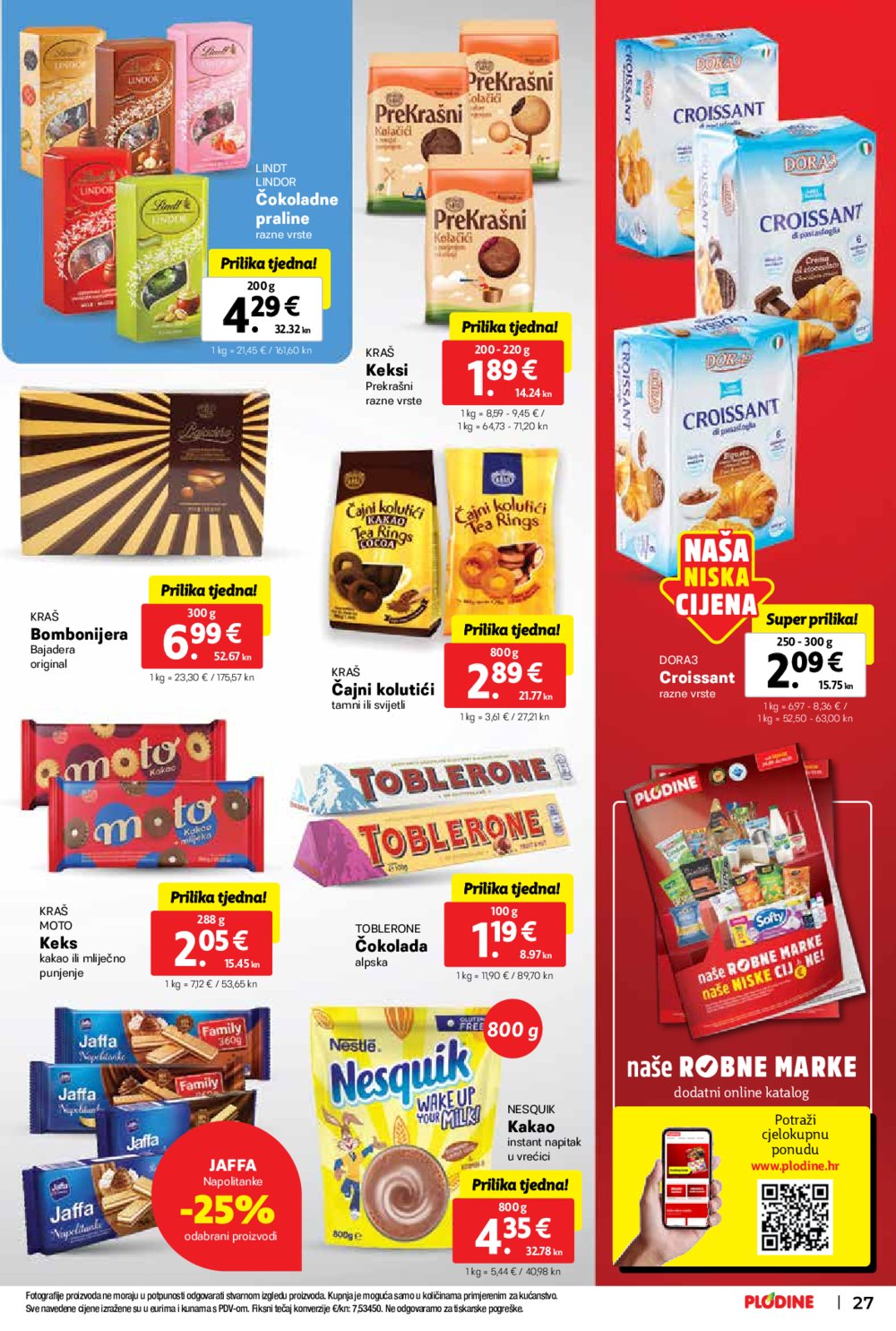 Plodine katalog Otvorenje supermarketa Kali 27.09.-03.10.2023.