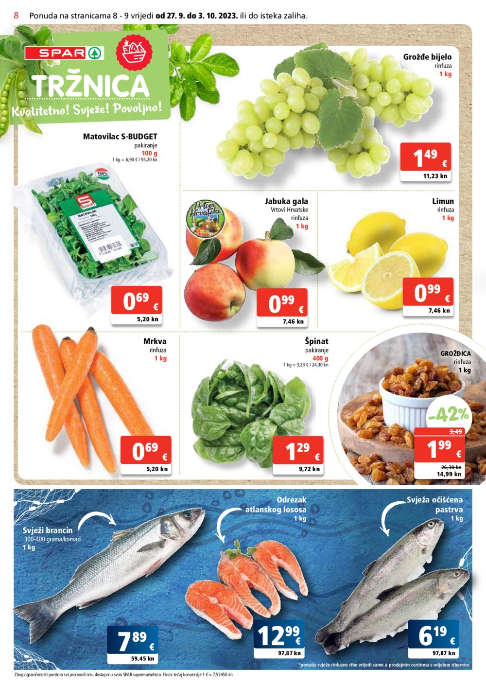 SPAR katalog Akcija 27.09.-03.10.2023.