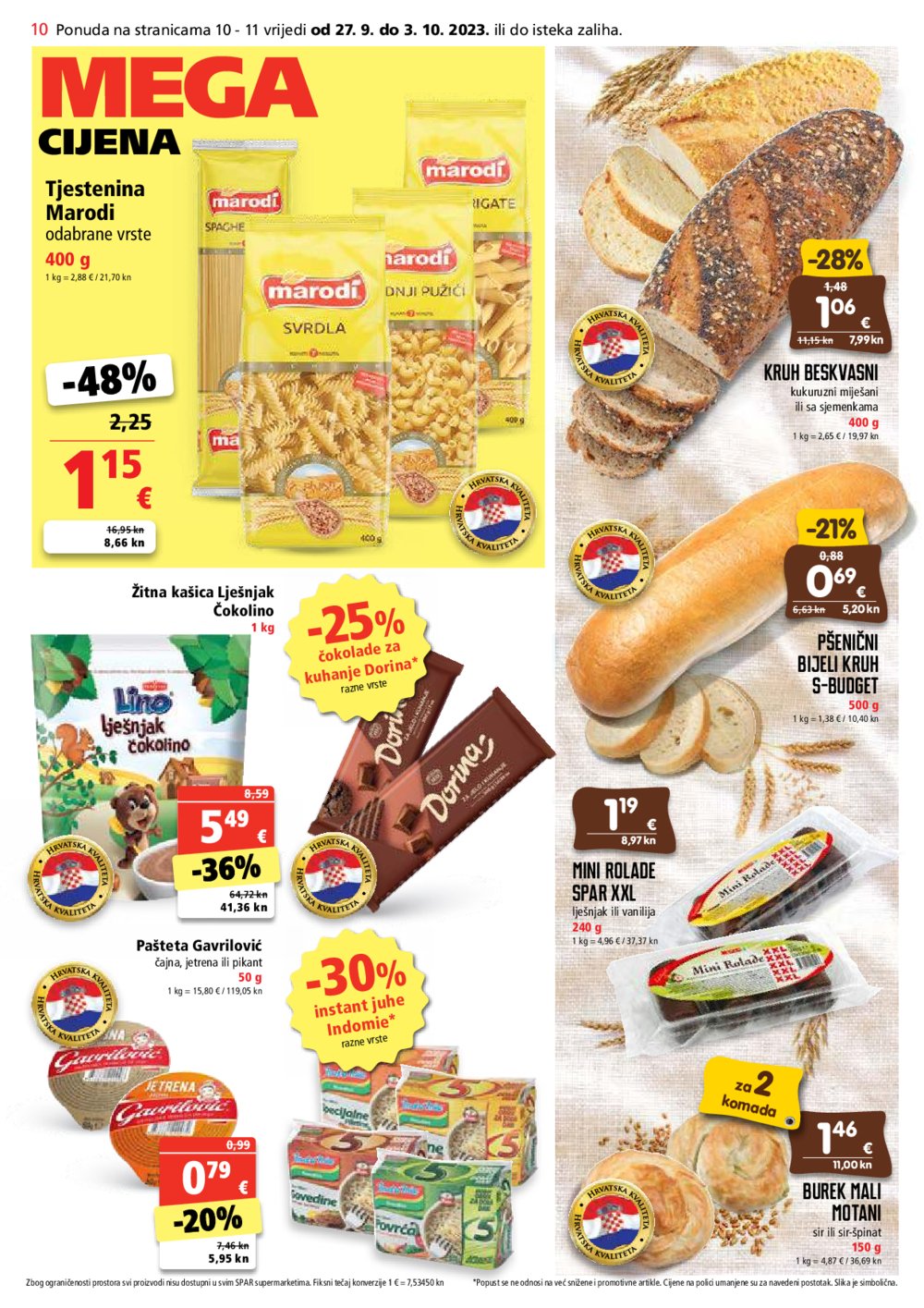 SPAR katalog Akcija 27.09.-03.10.2023.
