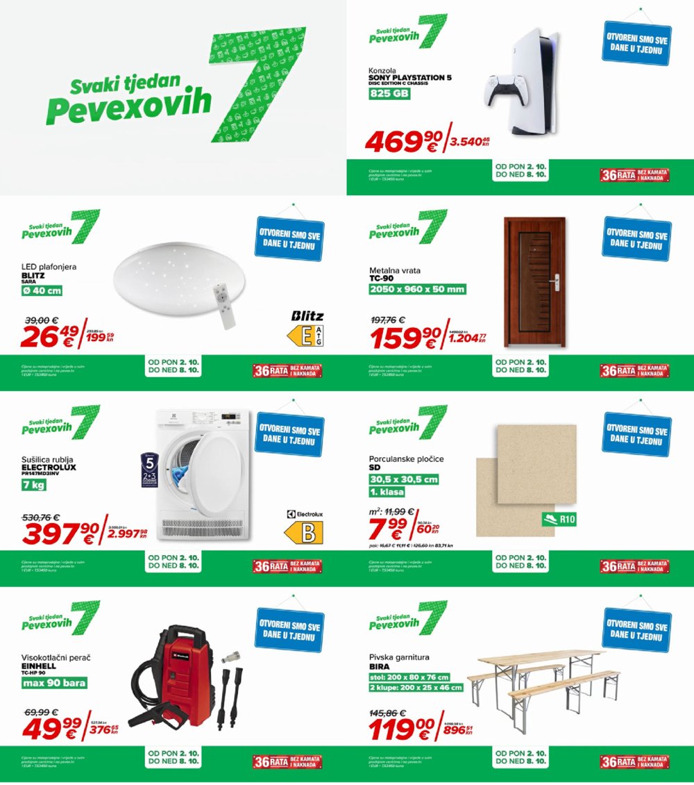 Pevex katalog Pevexovih 7 02.10.-08.10.2023.