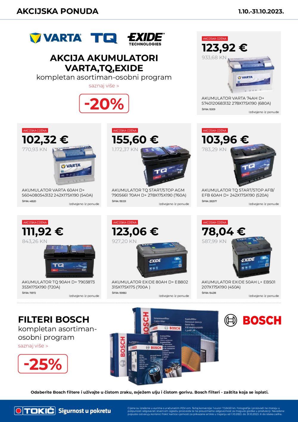 Tokić katalog Akcijska ponuda 01.10.-31.10.2023.