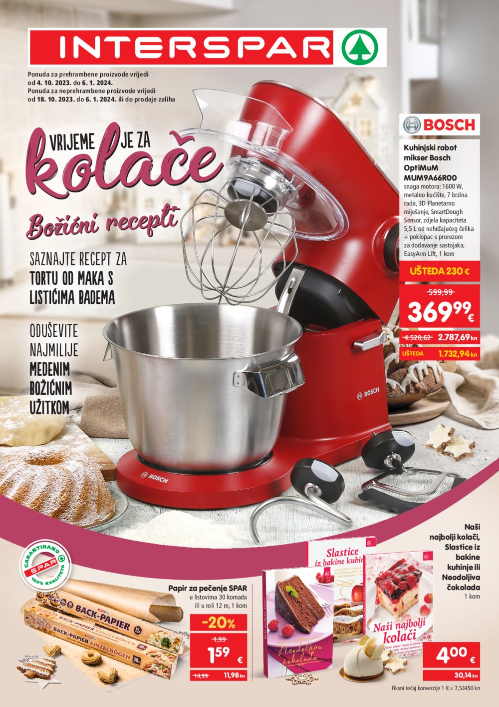 INTERSPAR katalog Vrijeme je za kolače 04.10.2023.-06.01.2024.