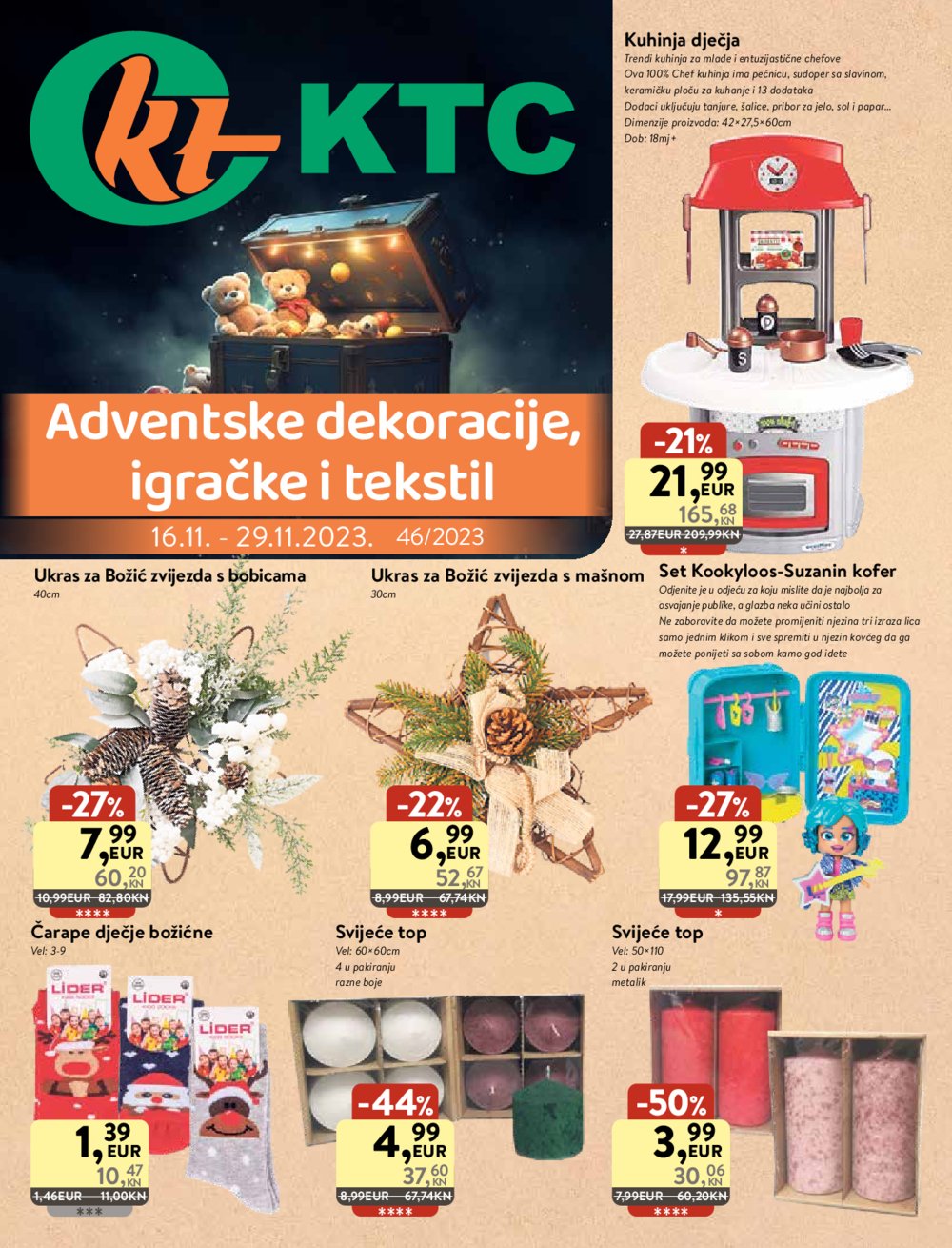 KTC katalog Adventske dekoracije 16.11.-29.11.2023.