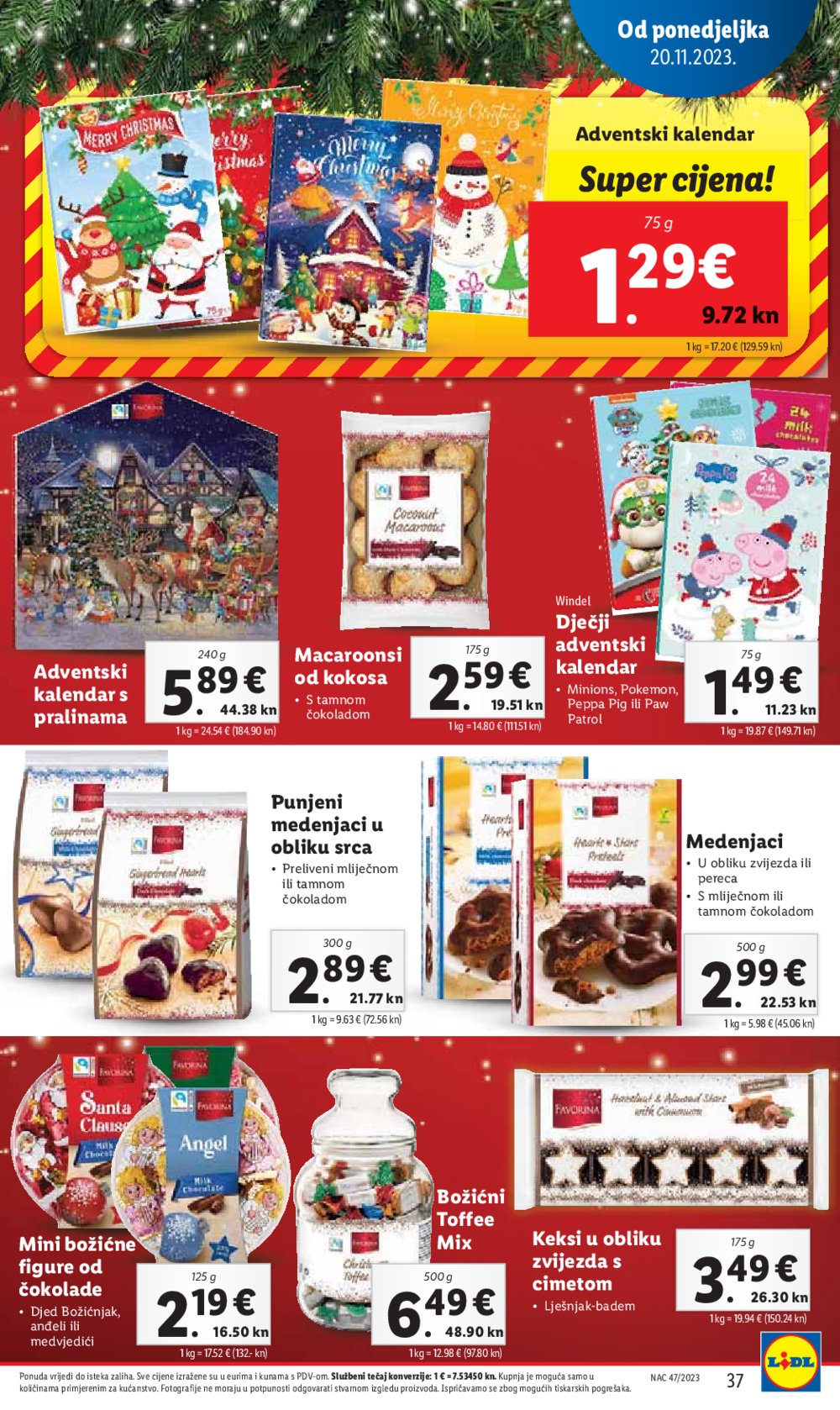 Lidl katalog Ponuda od ponedjeljka 20.11.-26.11.2023.