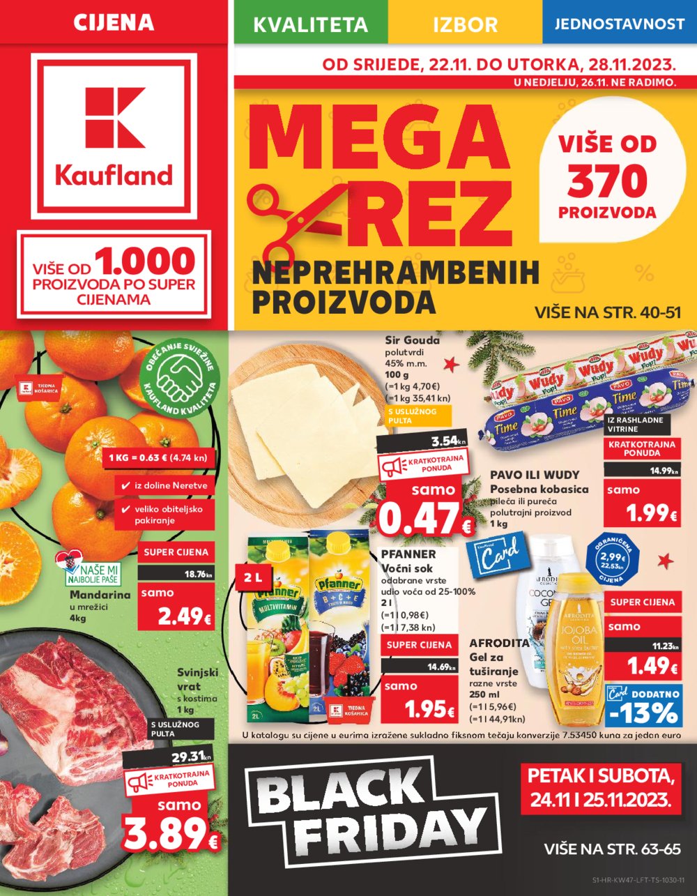 Kaufland katalog Prehrana Ka,Dj,Vk,Kc,Zp,Um,Bnm 22.11.-28.11.2023.