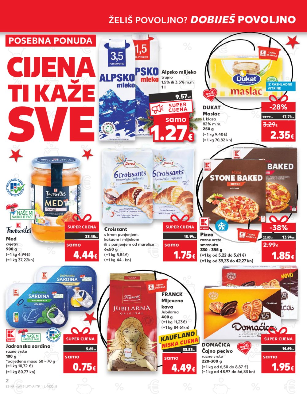 Kaufland katalog Prehrana Ka,Dj,Vk,Kc,Zp,Um,Bnm 22.11.-28.11.2023.