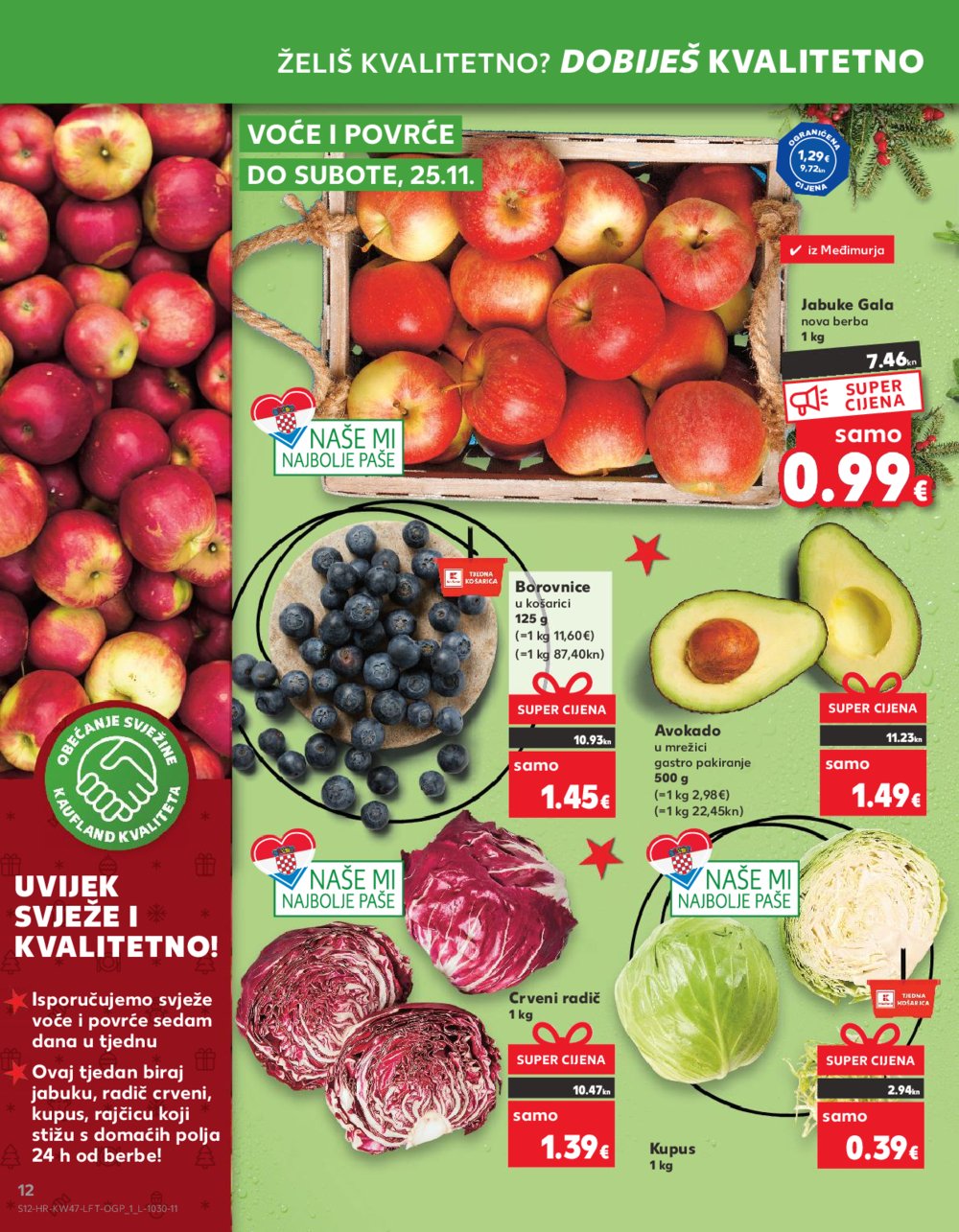 Kaufland katalog Prehrana Ka,Dj,Vk,Kc,Zp,Um,Bnm 22.11.-28.11.2023.