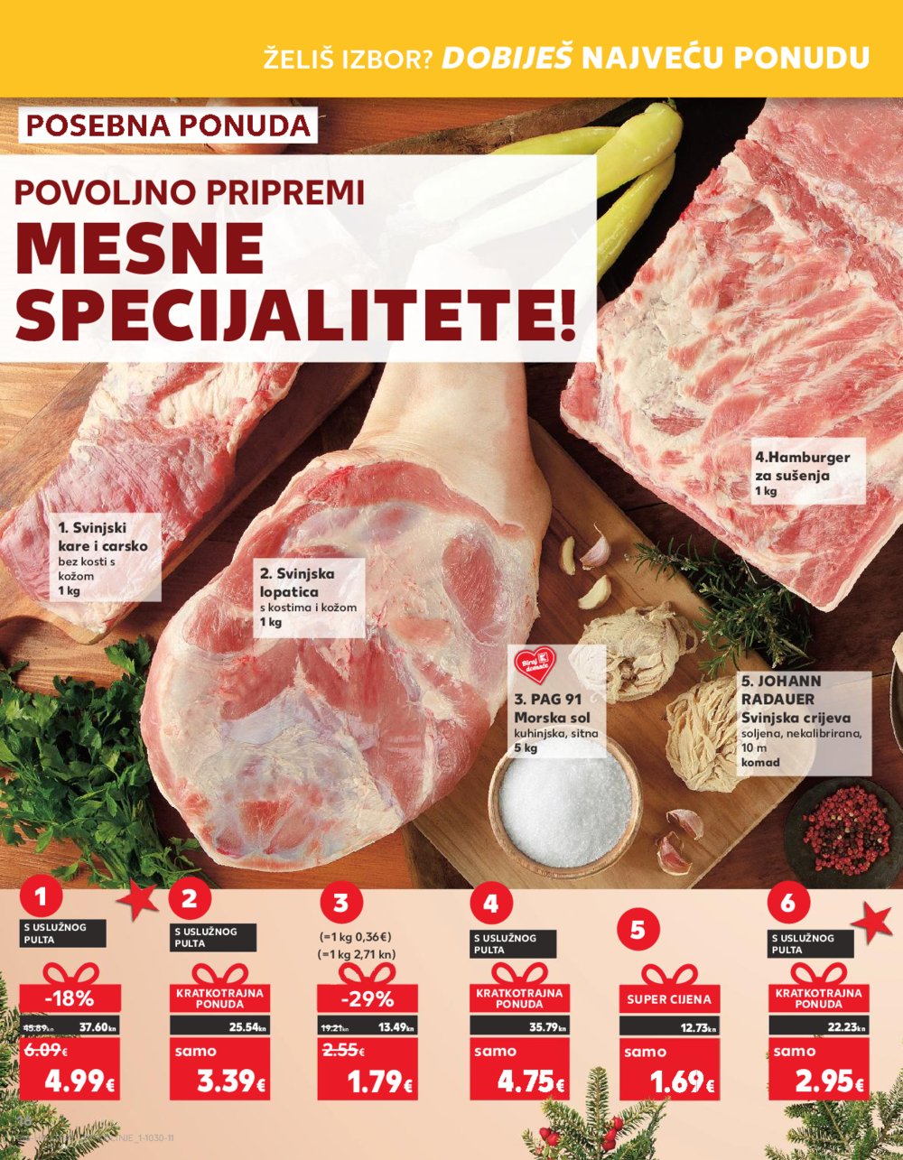 Kaufland katalog Prehrana Ka,Dj,Vk,Kc,Zp,Um,Bnm 22.11.-28.11.2023.