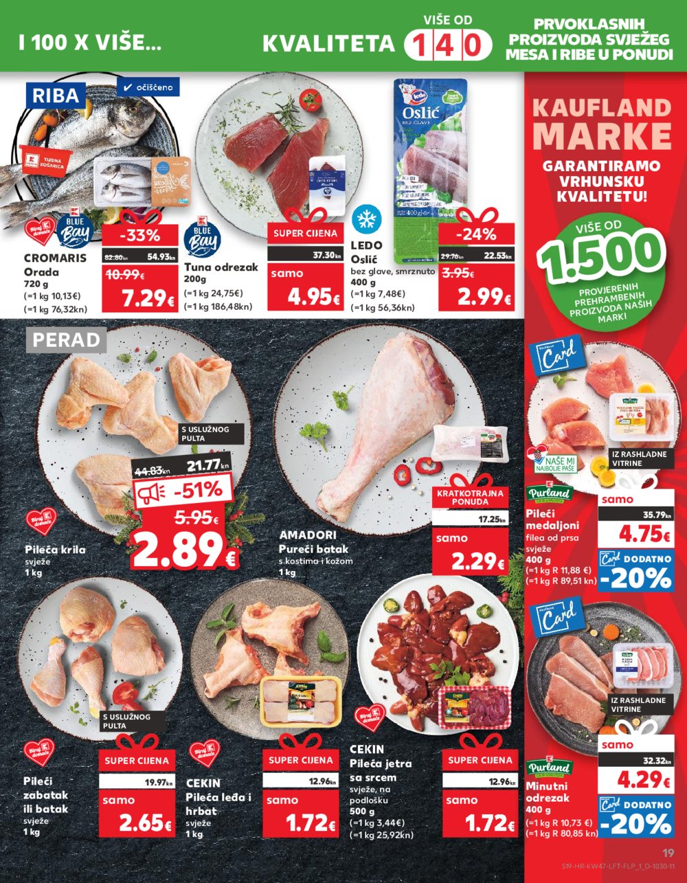Kaufland katalog Prehrana Ka,Dj,Vk,Kc,Zp,Um,Bnm 22.11.-28.11.2023.