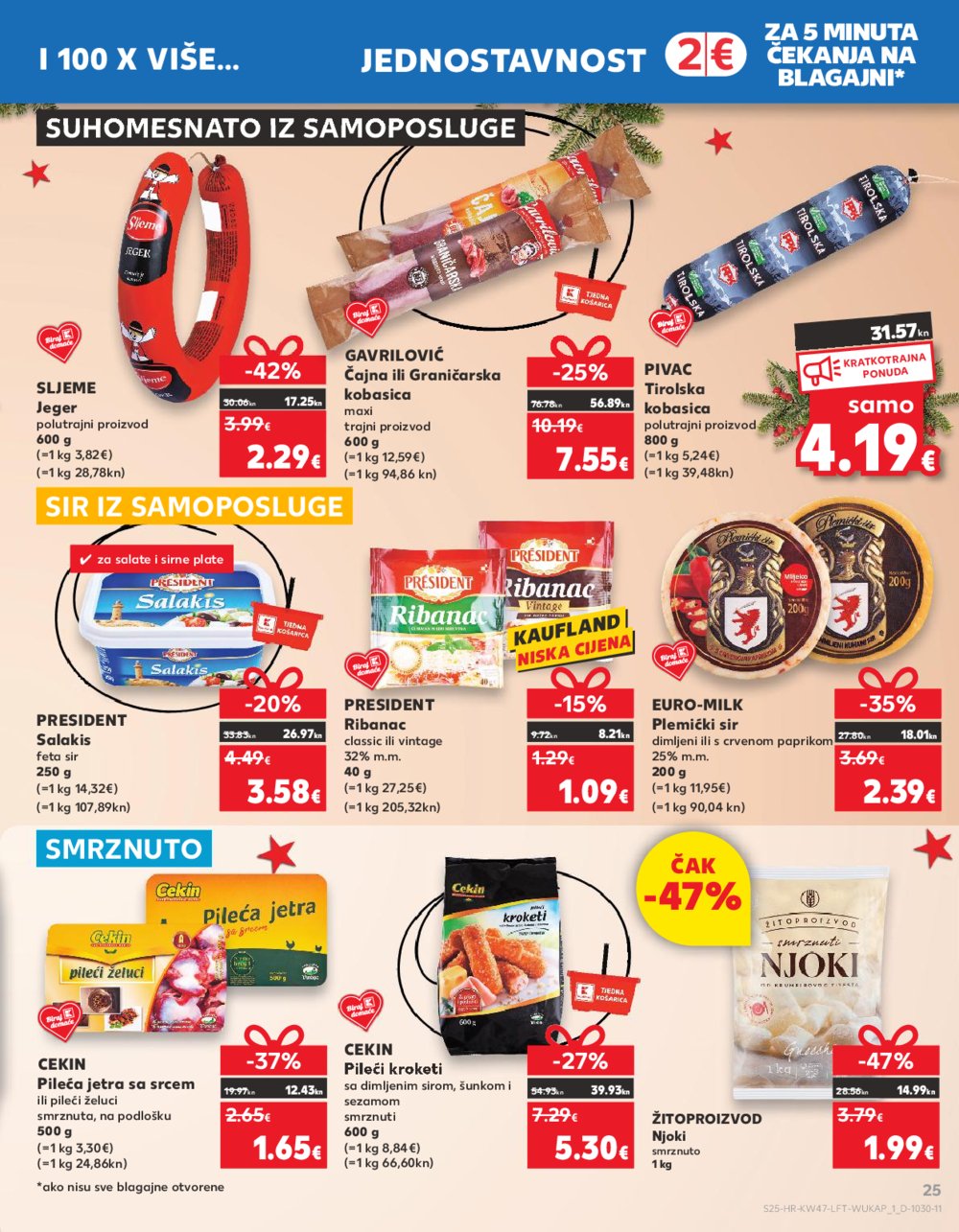 Kaufland katalog Prehrana Ka,Dj,Vk,Kc,Zp,Um,Bnm 22.11.-28.11.2023.