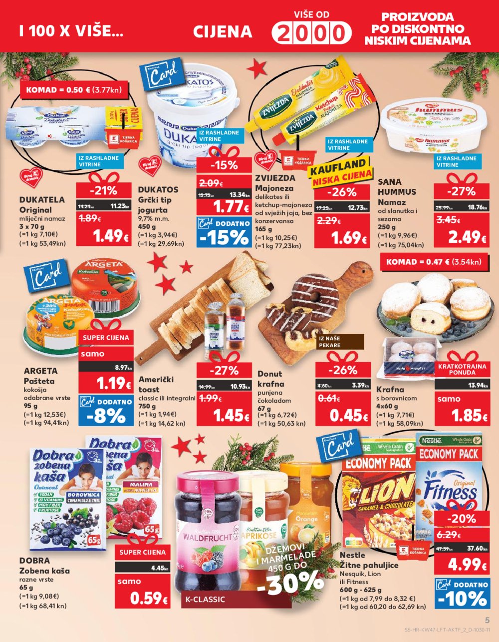 Kaufland katalog Prehrana Ka,Dj,Vk,Kc,Zp,Um,Bnm 22.11.-28.11.2023.