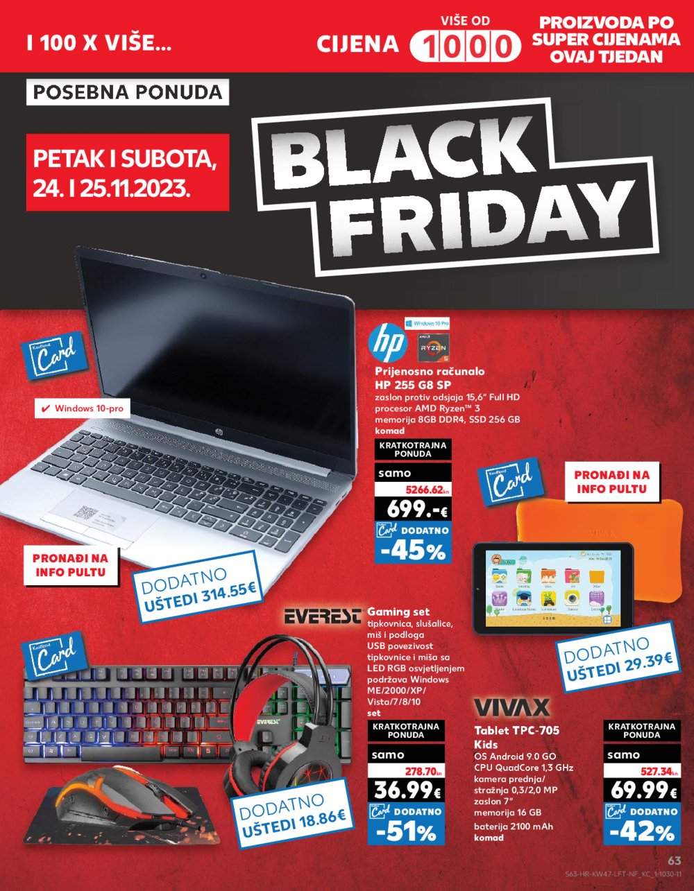 Kaufland katalog Prehrana Ka,Dj,Vk,Kc,Zp,Um,Bnm 22.11.-28.11.2023.