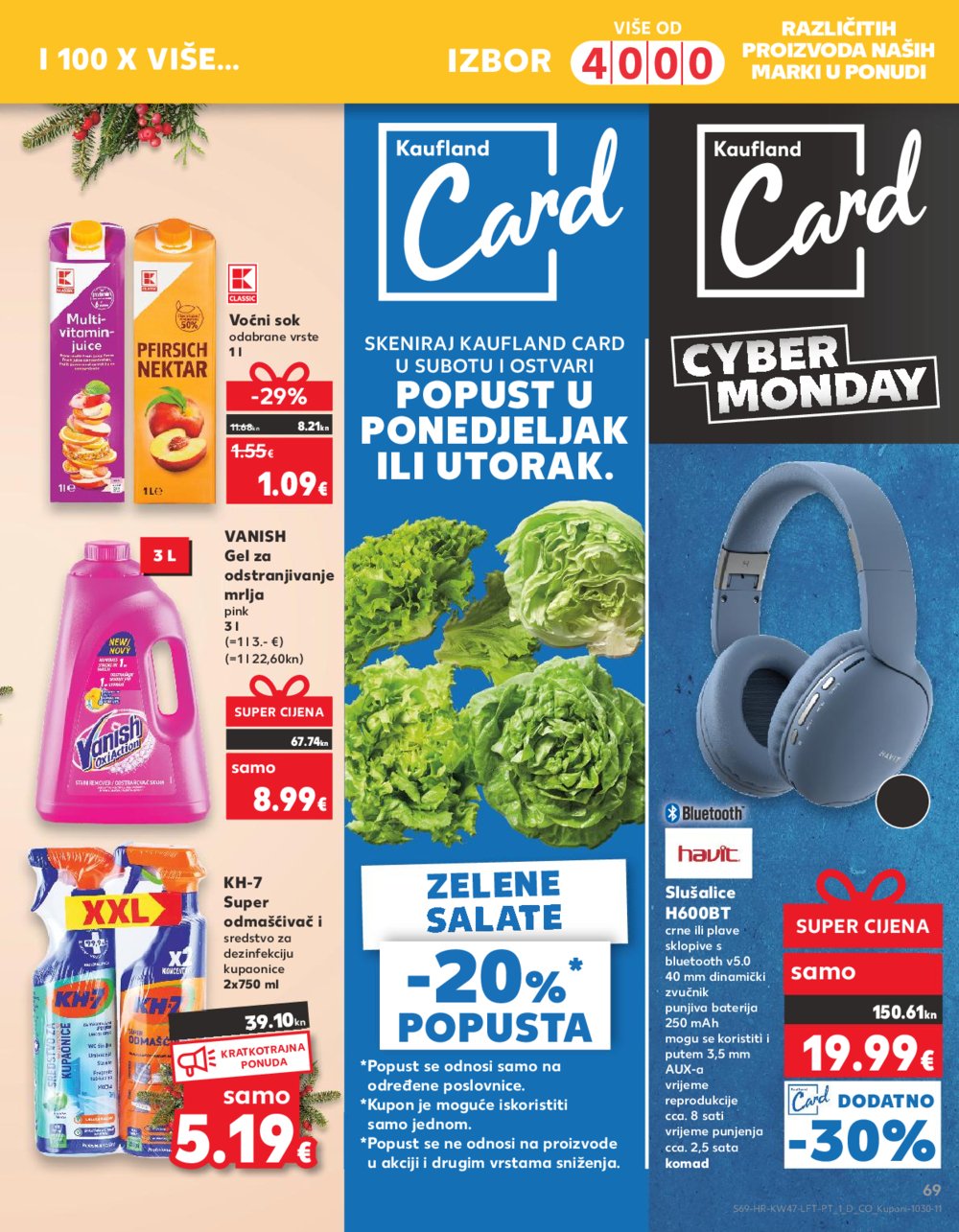 Kaufland katalog Prehrana Ka,Dj,Vk,Kc,Zp,Um,Bnm 22.11.-28.11.2023.