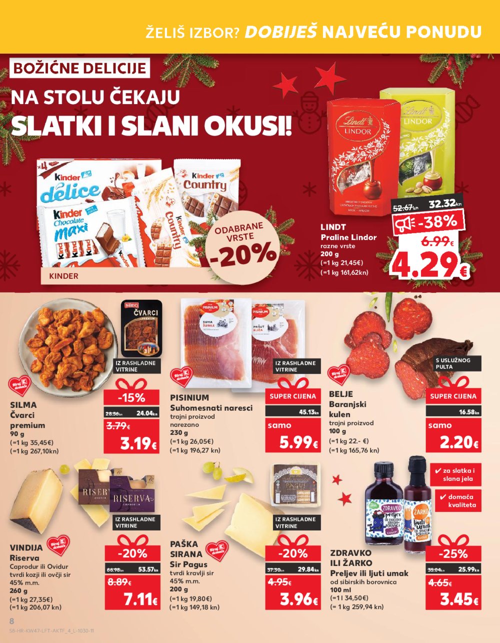 Kaufland katalog Prehrana Ka,Dj,Vk,Kc,Zp,Um,Bnm 22.11.-28.11.2023.