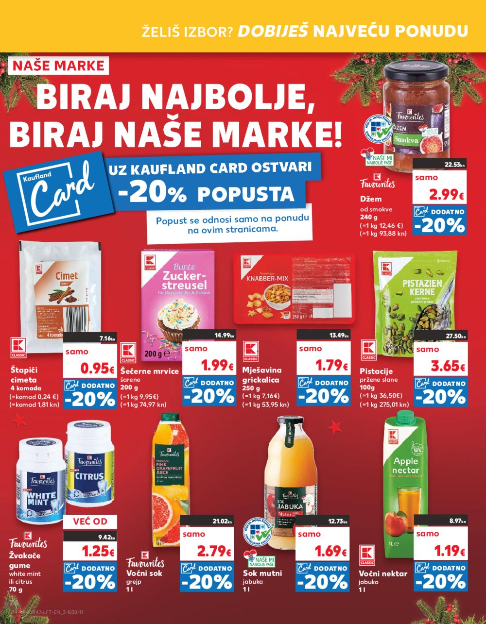 Kaufland katalog Prehrana Ka,Dj,Vk,Kc,Zp,Um,Bnm 22.11.-28.11.2023.