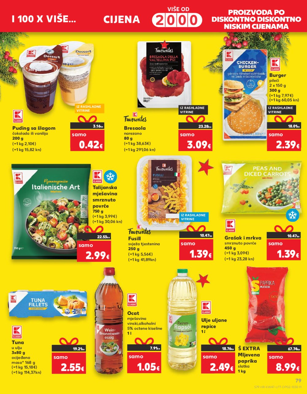 Kaufland katalog Prehrana Ka,Dj,Vk,Kc,Zp,Um,Bnm 22.11.-28.11.2023.