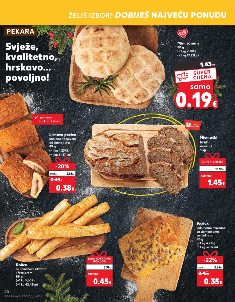 Kaufland katalog Prehrana odabrane poslovnice 22.11.-28.11.2023.