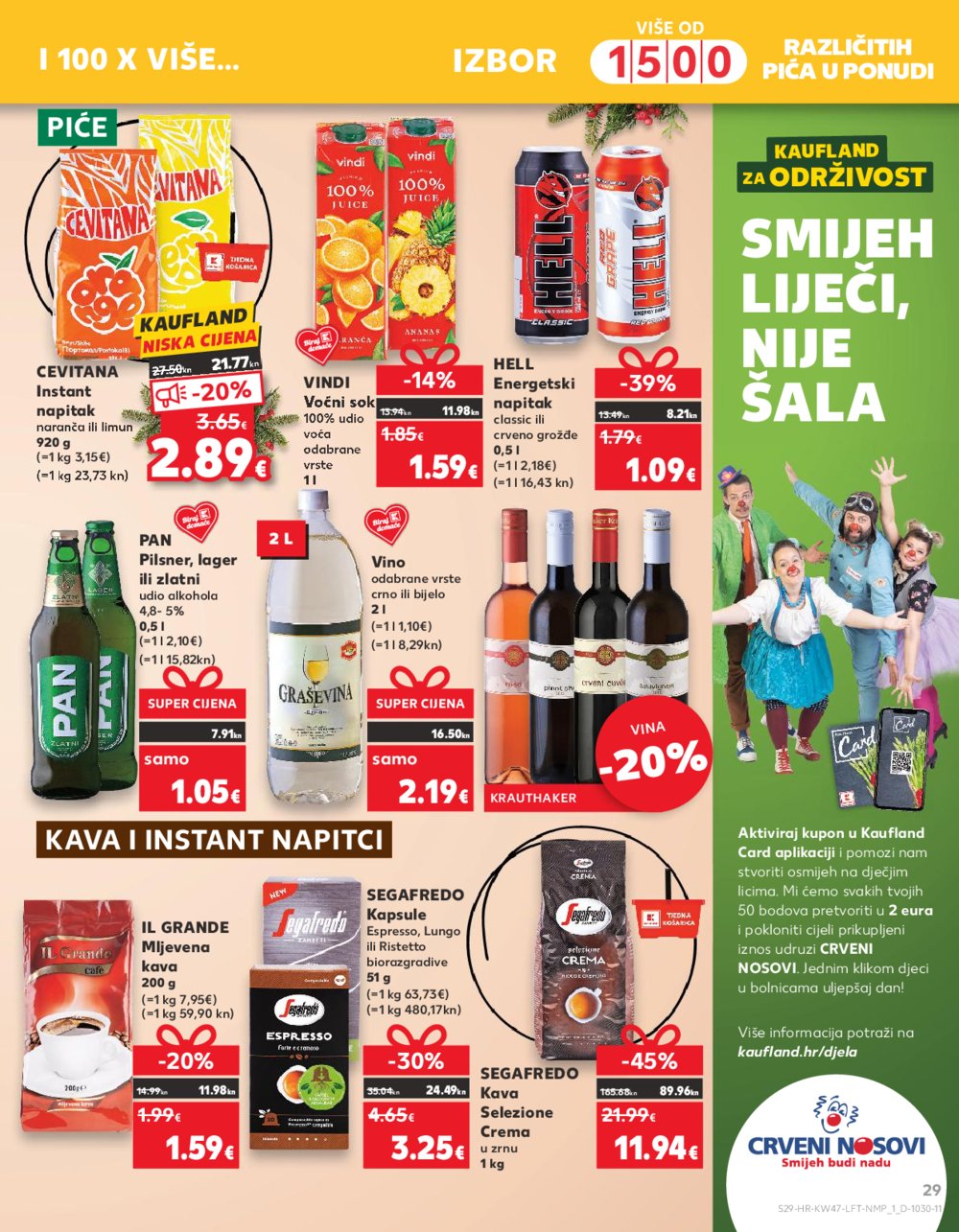 Kaufland katalog Prehrana odabrane poslovnice 22.11.-28.11.2023.