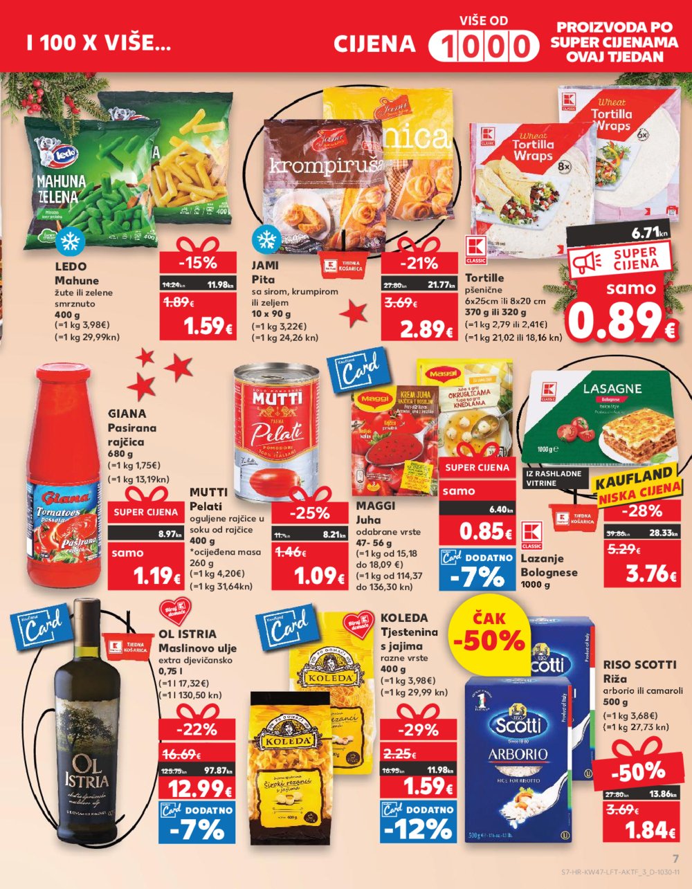 Kaufland katalog Prehrana odabrane poslovnice 22.11.-28.11.2023.