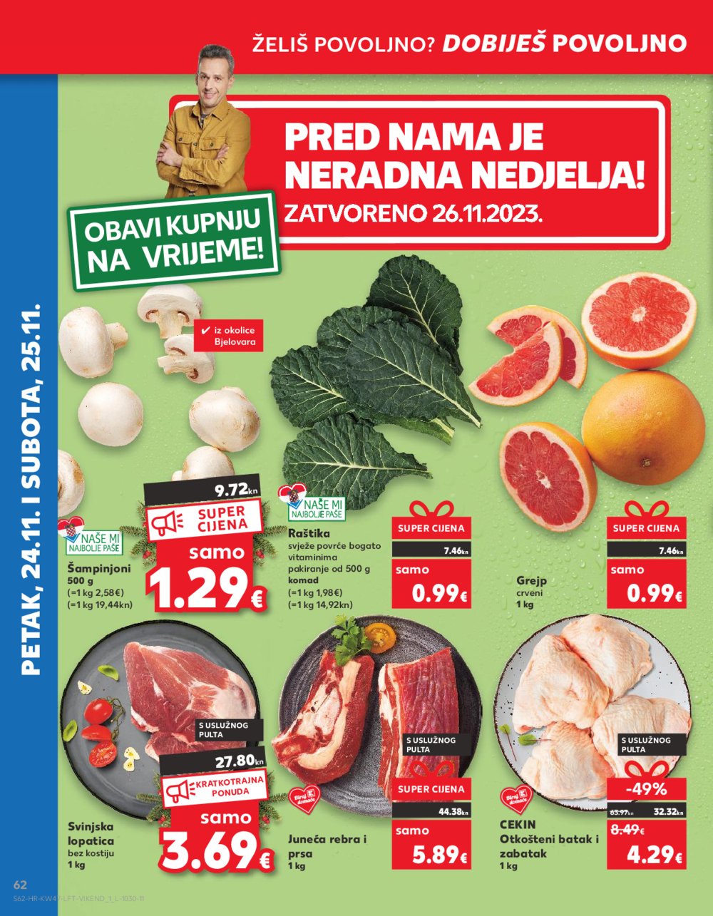 Kaufland katalog Prehrana odabrane poslovnice 22.11.-28.11.2023.