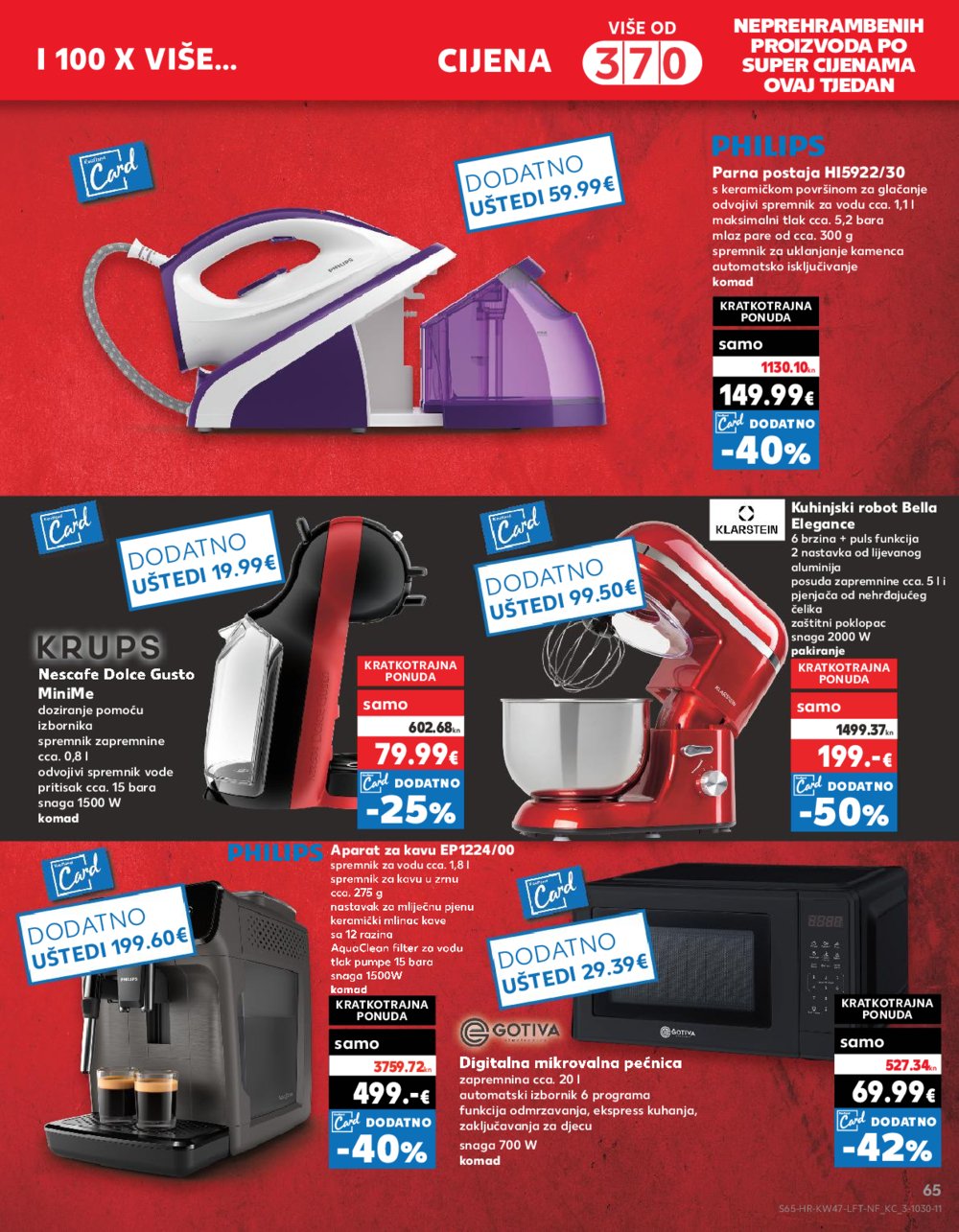 Kaufland katalog Prehrana odabrane poslovnice 22.11.-28.11.2023.