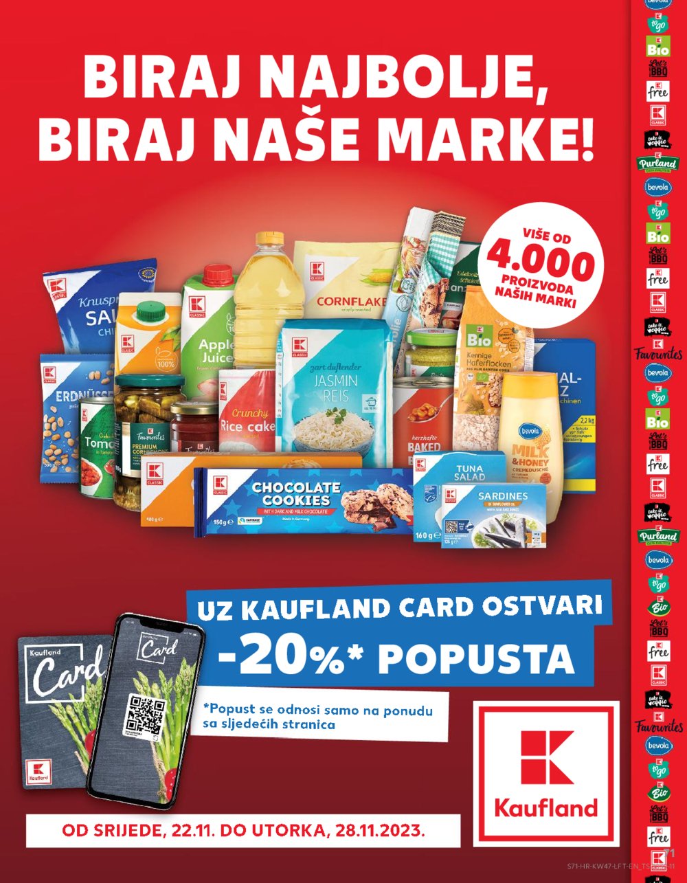 Kaufland katalog Prehrana odabrane poslovnice 22.11.-28.11.2023.