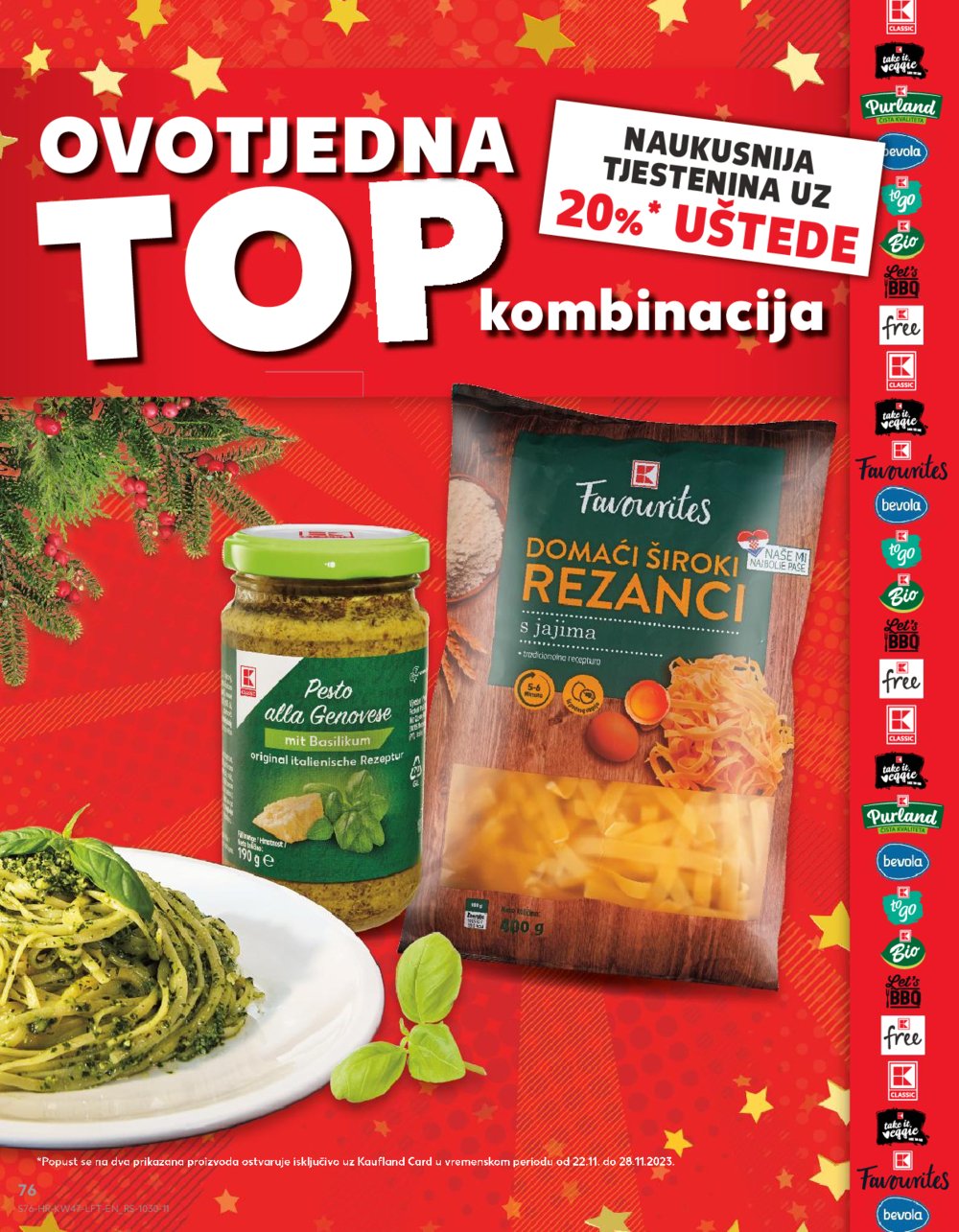 Kaufland katalog Prehrana odabrane poslovnice 22.11.-28.11.2023.