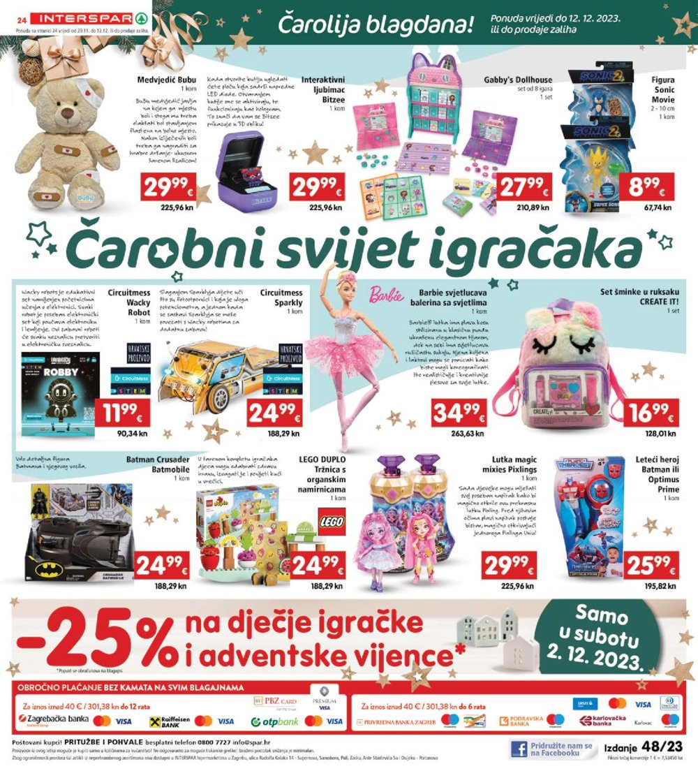 INTERSPAR katalog Akcija 29.11.-05.12.2023.