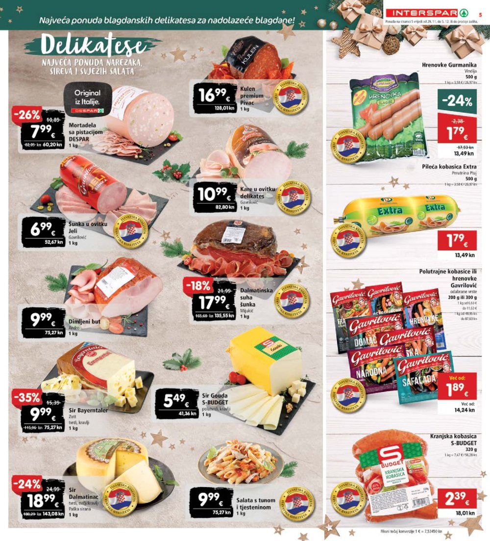 INTERSPAR katalog Akcija 29.11.-05.12.2023.