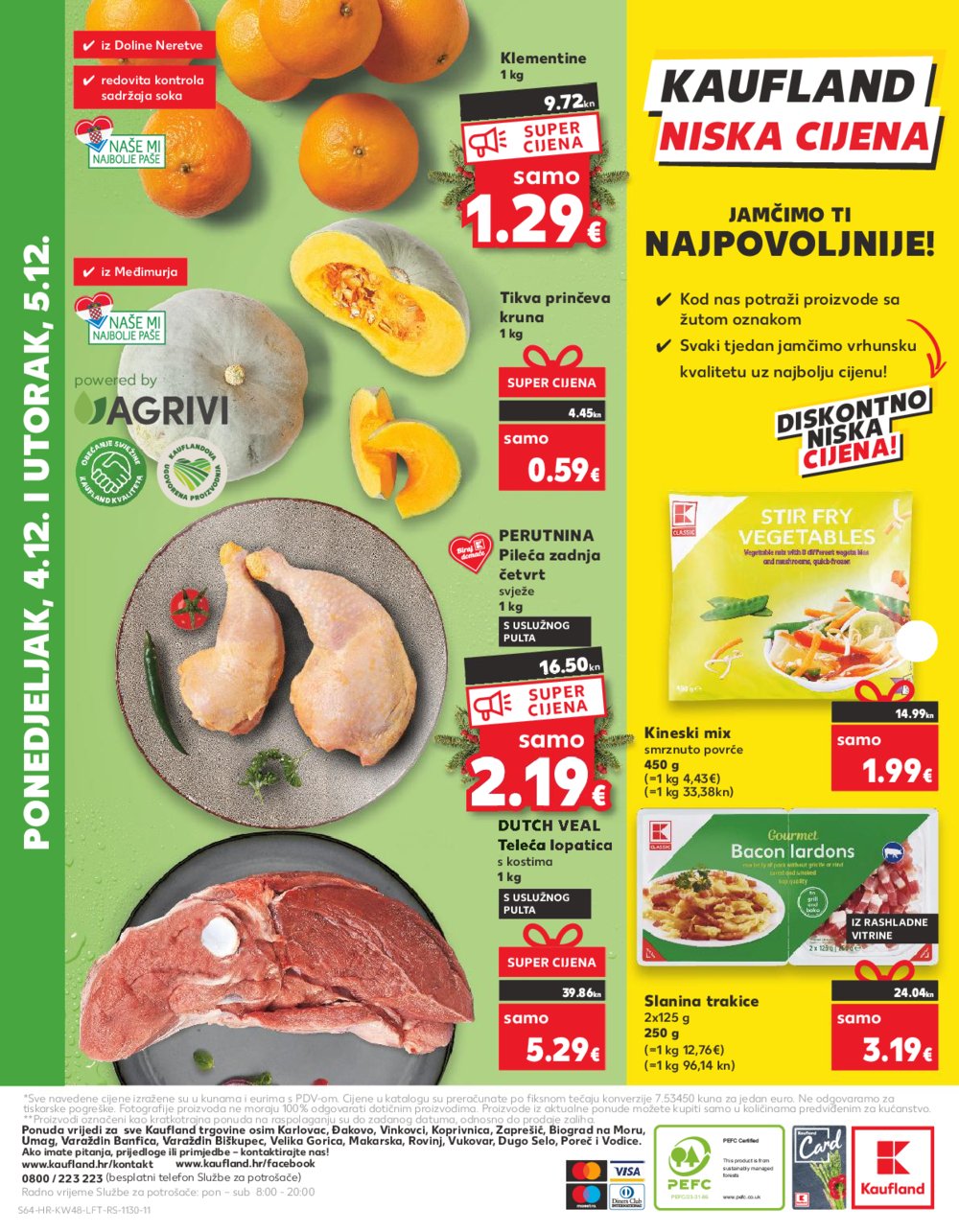 Kaufland katalog Prehrana 29.11.-05.12.2023. Odabrane poslovnice
