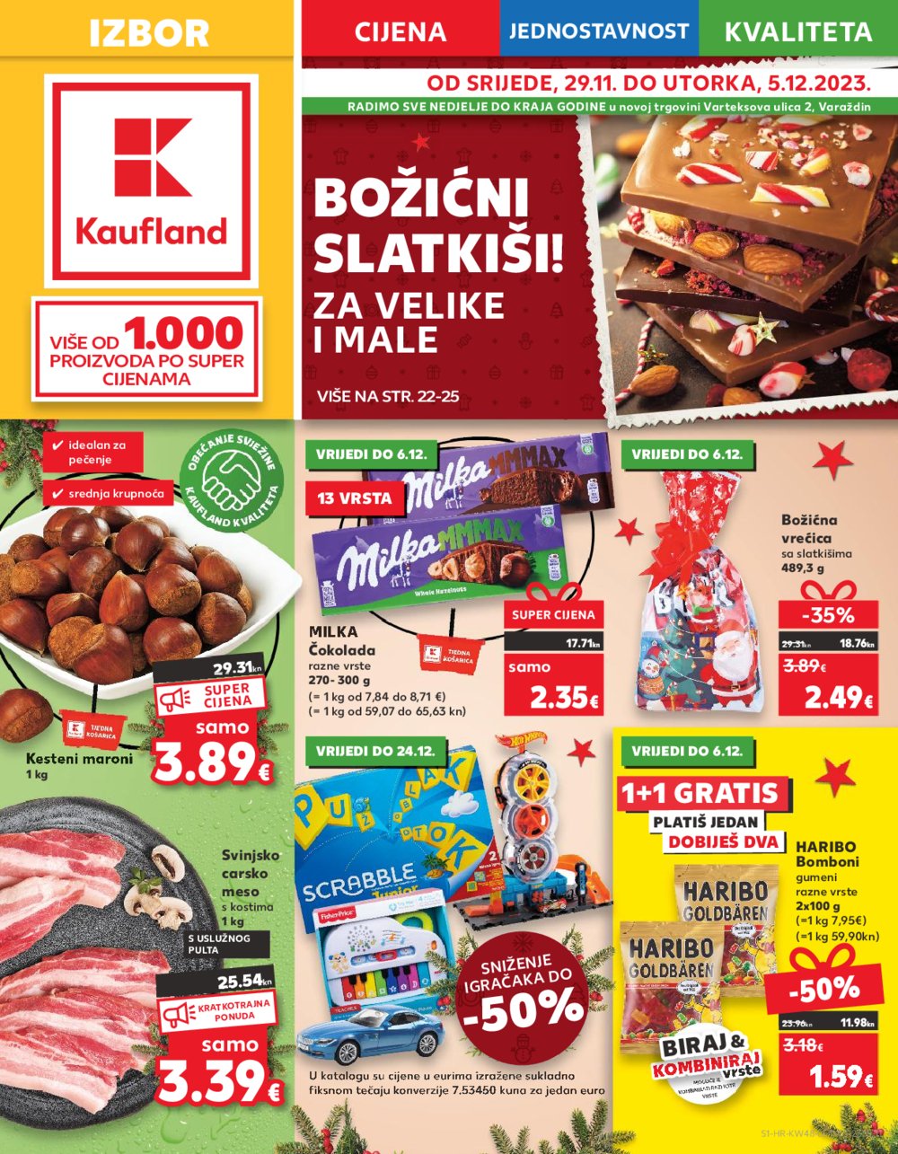 Kaufland katalog Prehrana 29.11.-05.12.2023. Varaždin
