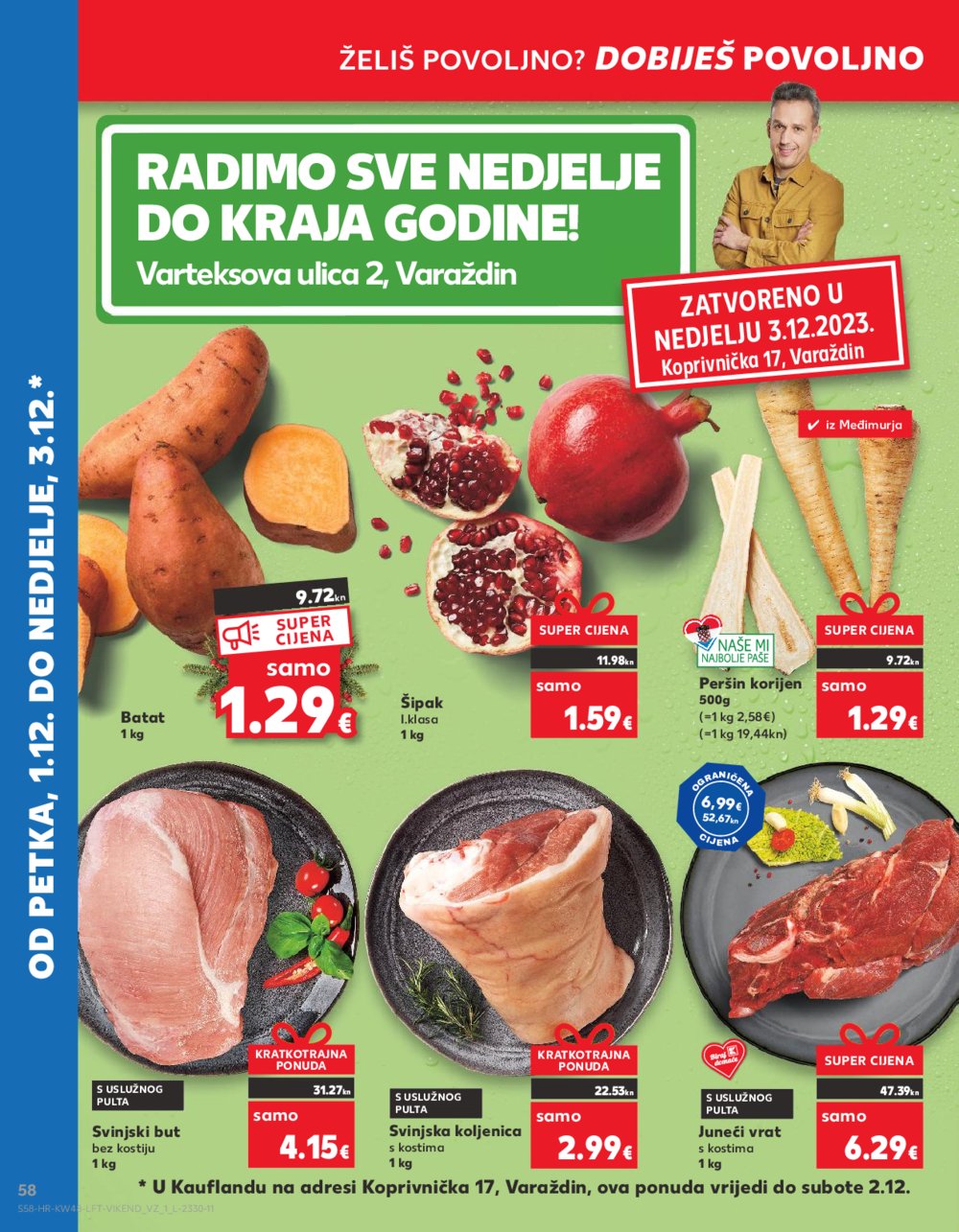 Kaufland katalog Prehrana 29.11.-05.12.2023. Varaždin