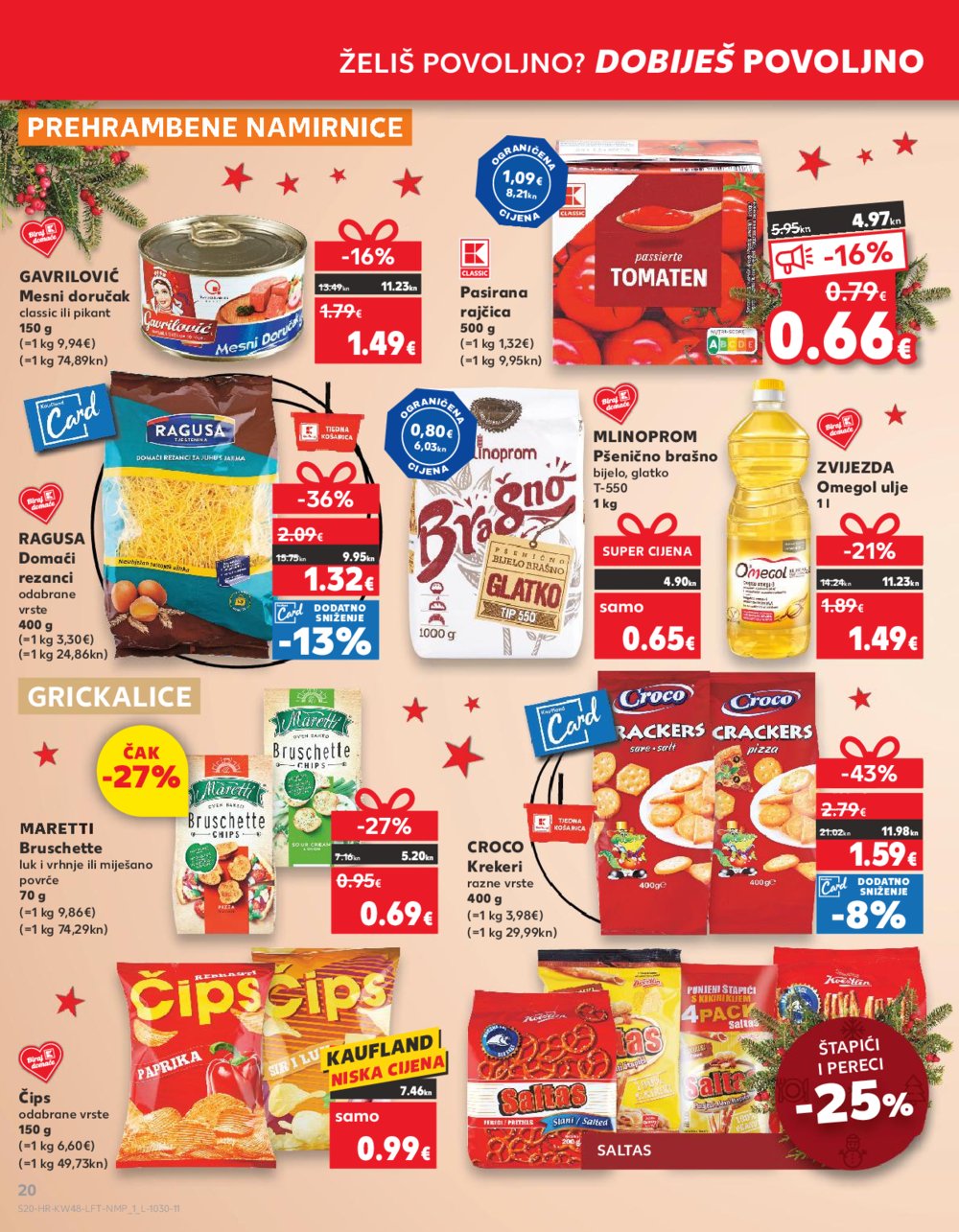 Kaufland katalog Prehrana 29.11.-05.12.2023. VG, DS, Ma, Rv, Po, Vu, Vo