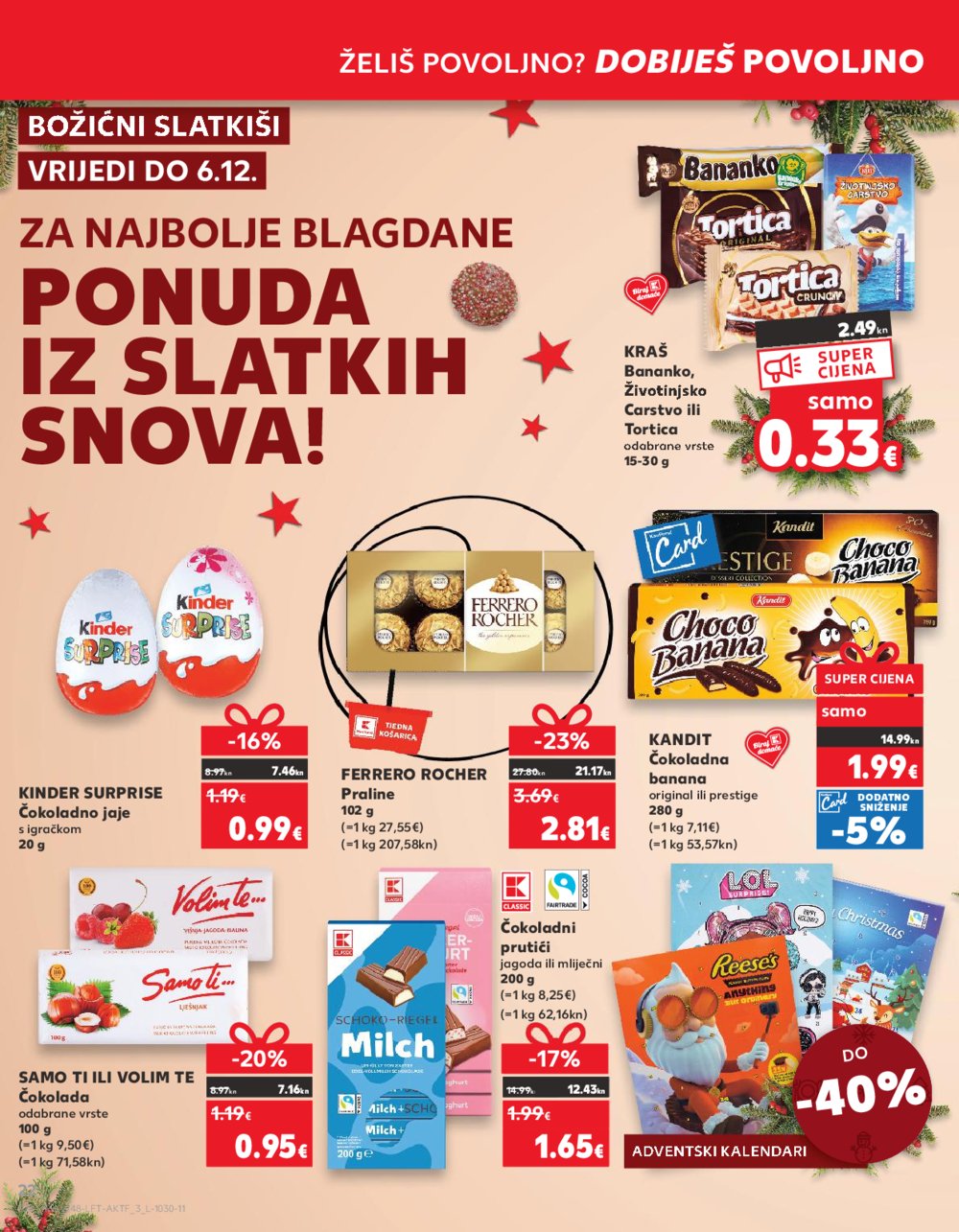 Kaufland katalog Prehrana 29.11.-05.12.2023. VG, DS, Ma, Rv, Po, Vu, Vo