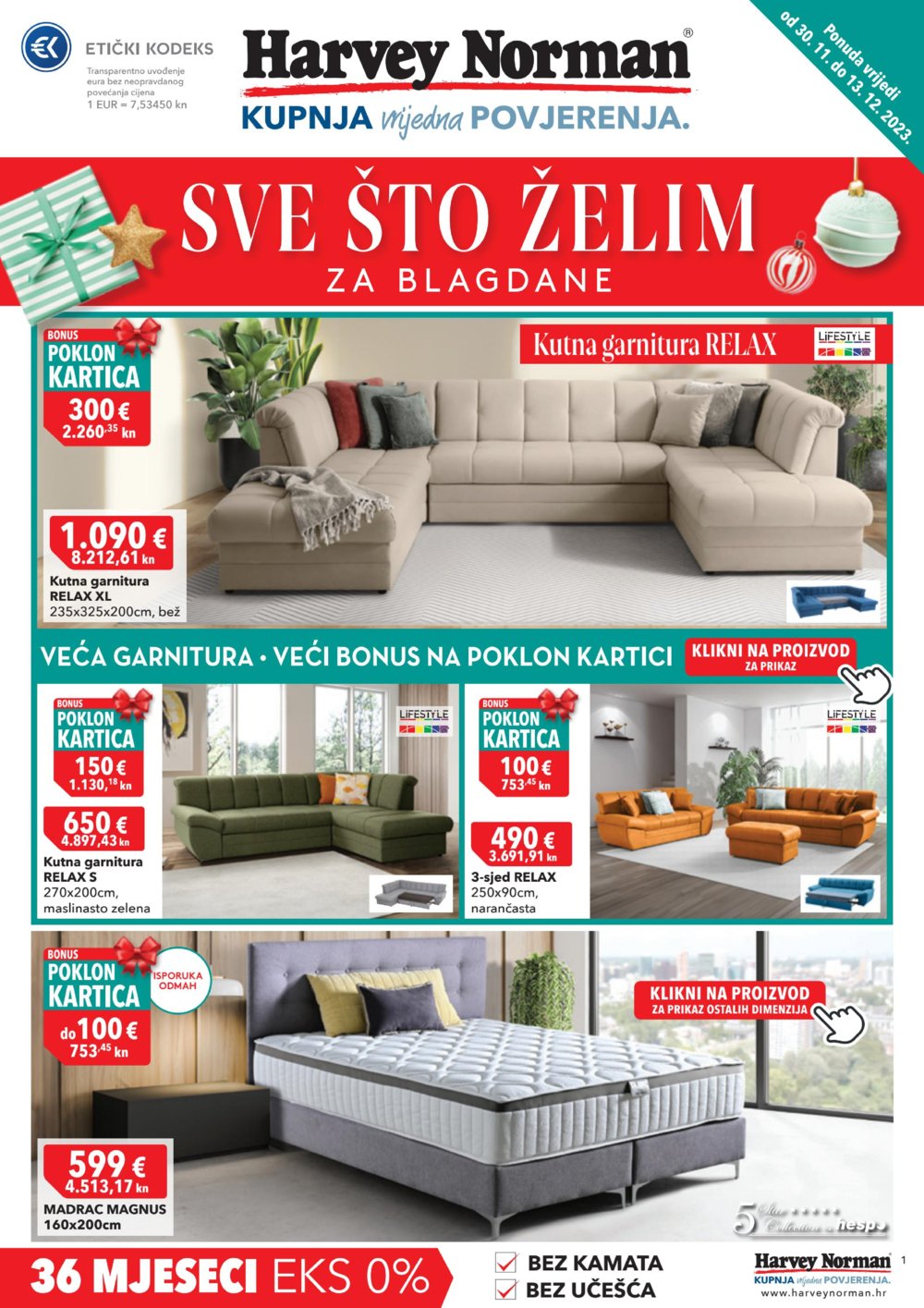 Harvey Norman katalog Namještaj 30.11.-13.12.2023.