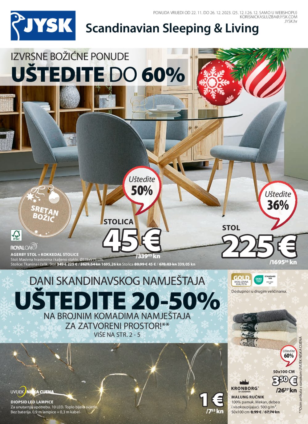 Jysk katalog Akcija 22.11.-26.12.2023.