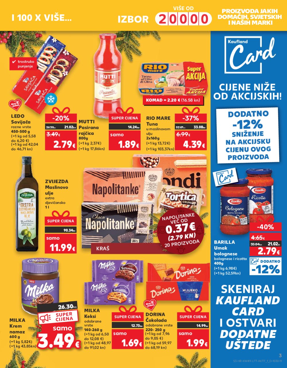 Kaufland katalog Prehrana 06.12.-12.12.2023. Vodice