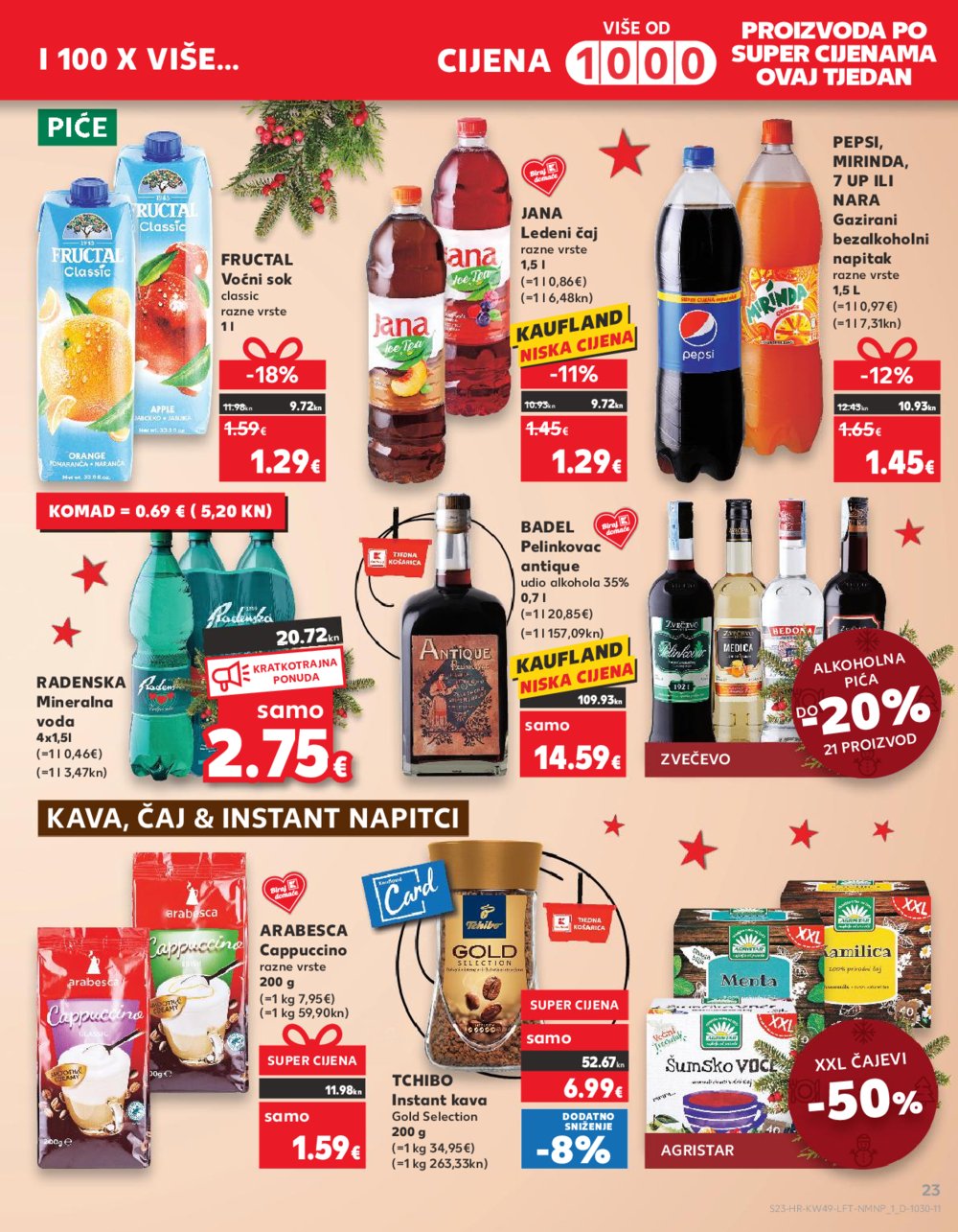 Kaufland katalog Prehrana 06.12.-12.12.2023. Vodice