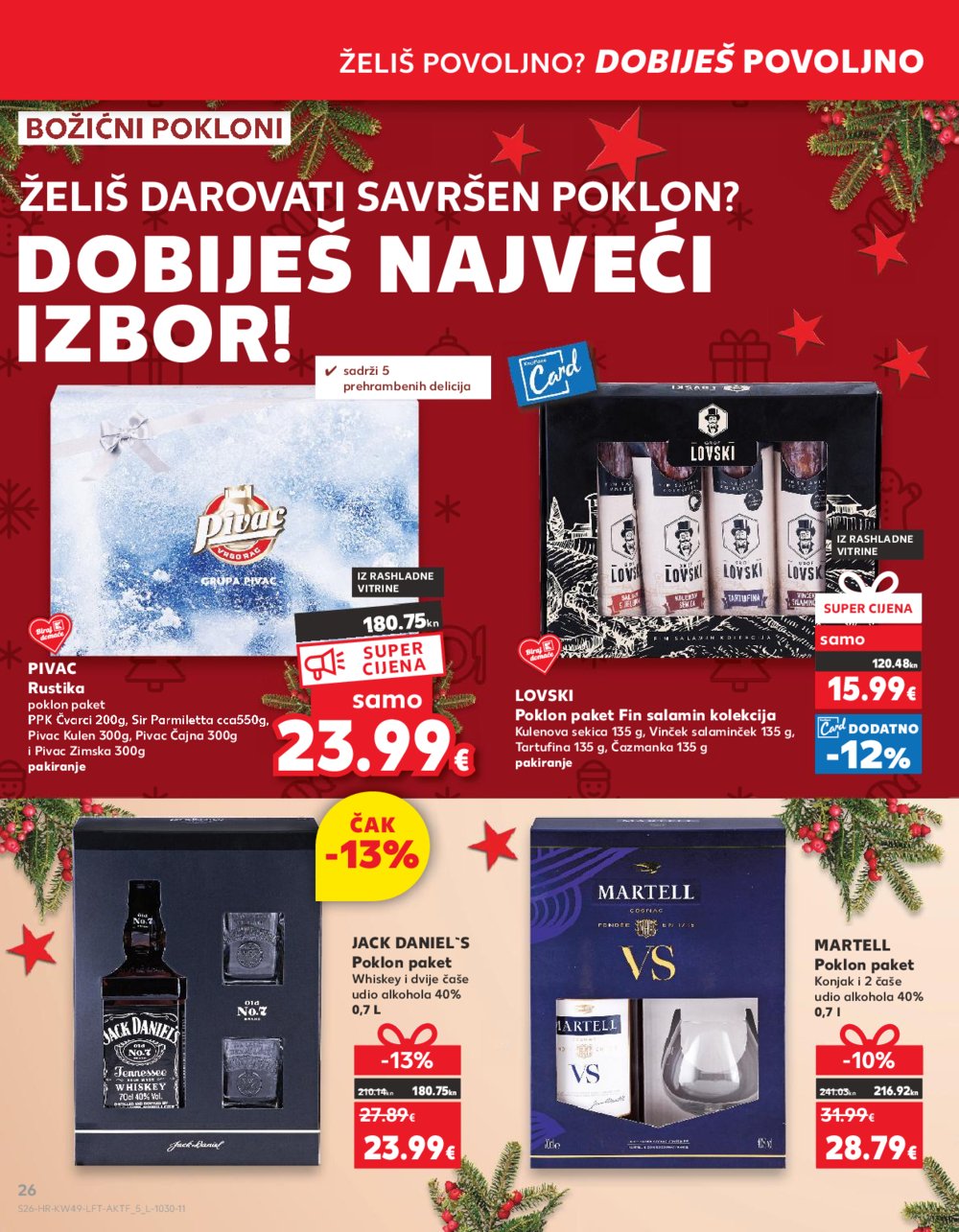 Kaufland katalog Prehrana 06.12.-12.12.2023. Vodice