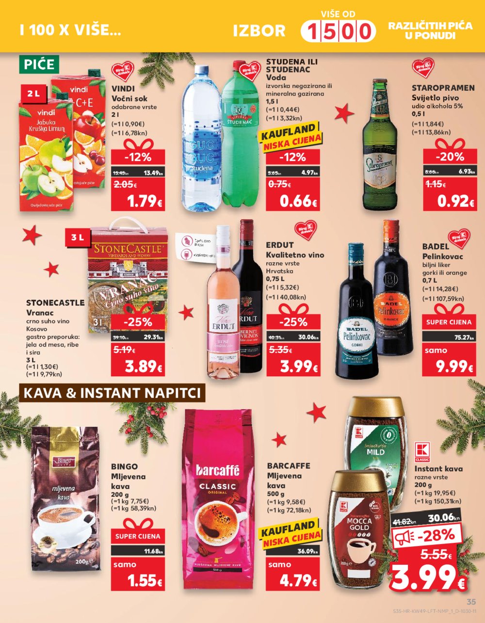 Kaufland katalog Prehrana 06.12.-12.12.2023. Vodice