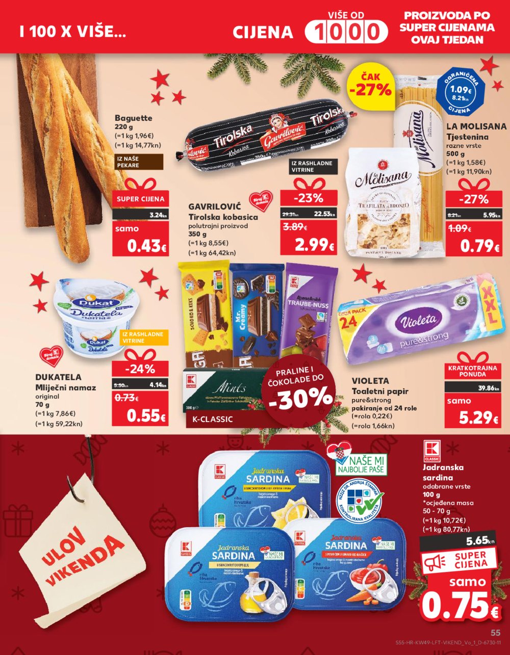 Kaufland katalog Prehrana 06.12.-12.12.2023. Vodice